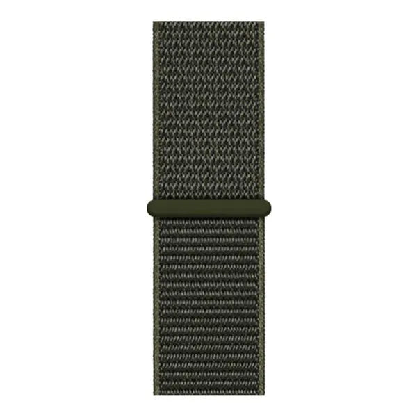 Nylon Strap, olive green, laid flat, joined, direct top view