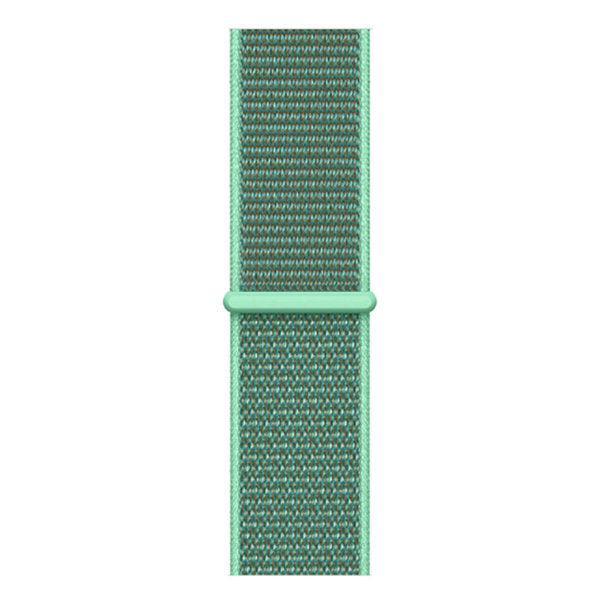 Nylon Strap, mint, laid flat, joined, direct top view