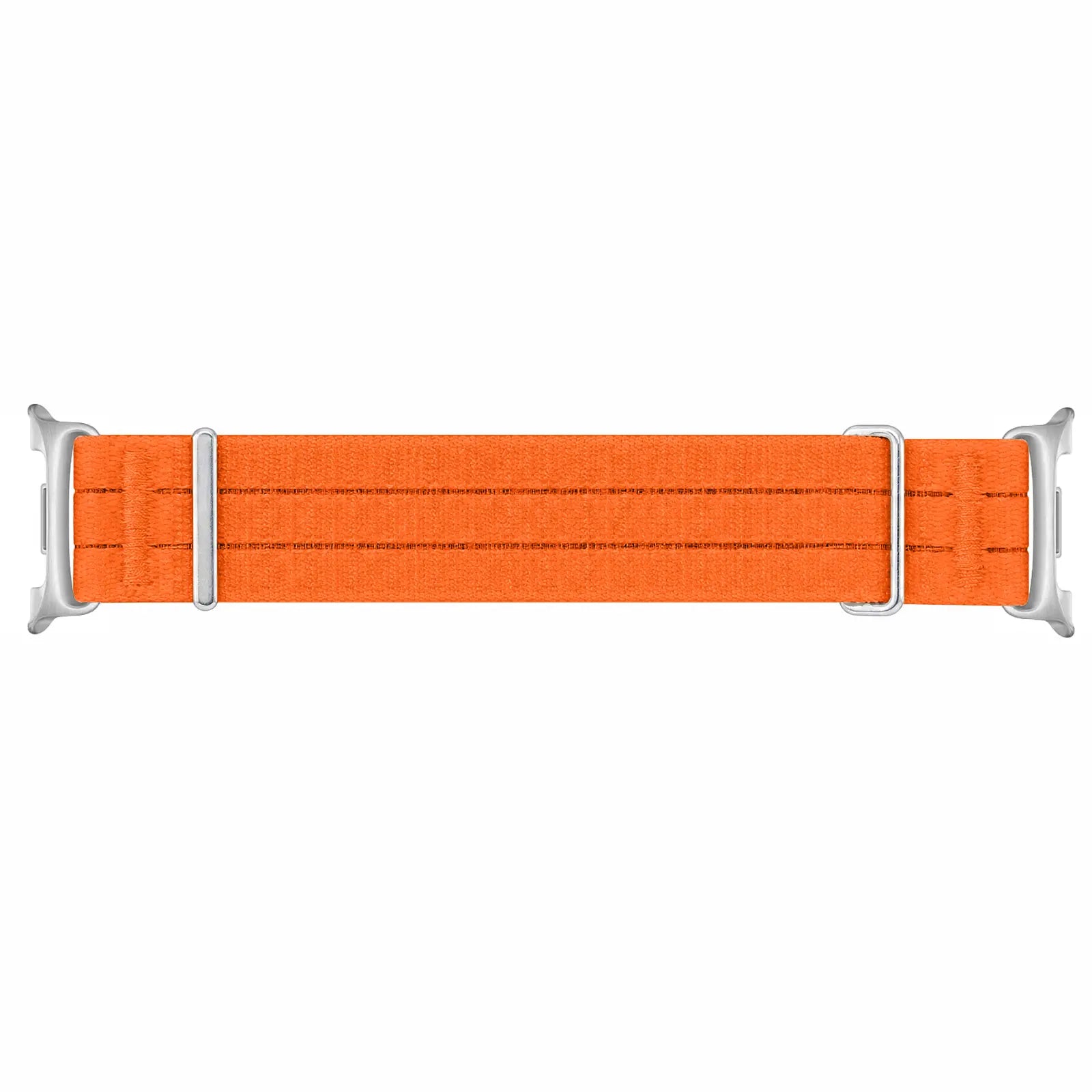 Nylon Air Strap, orange, laid flat, joined, direct top view