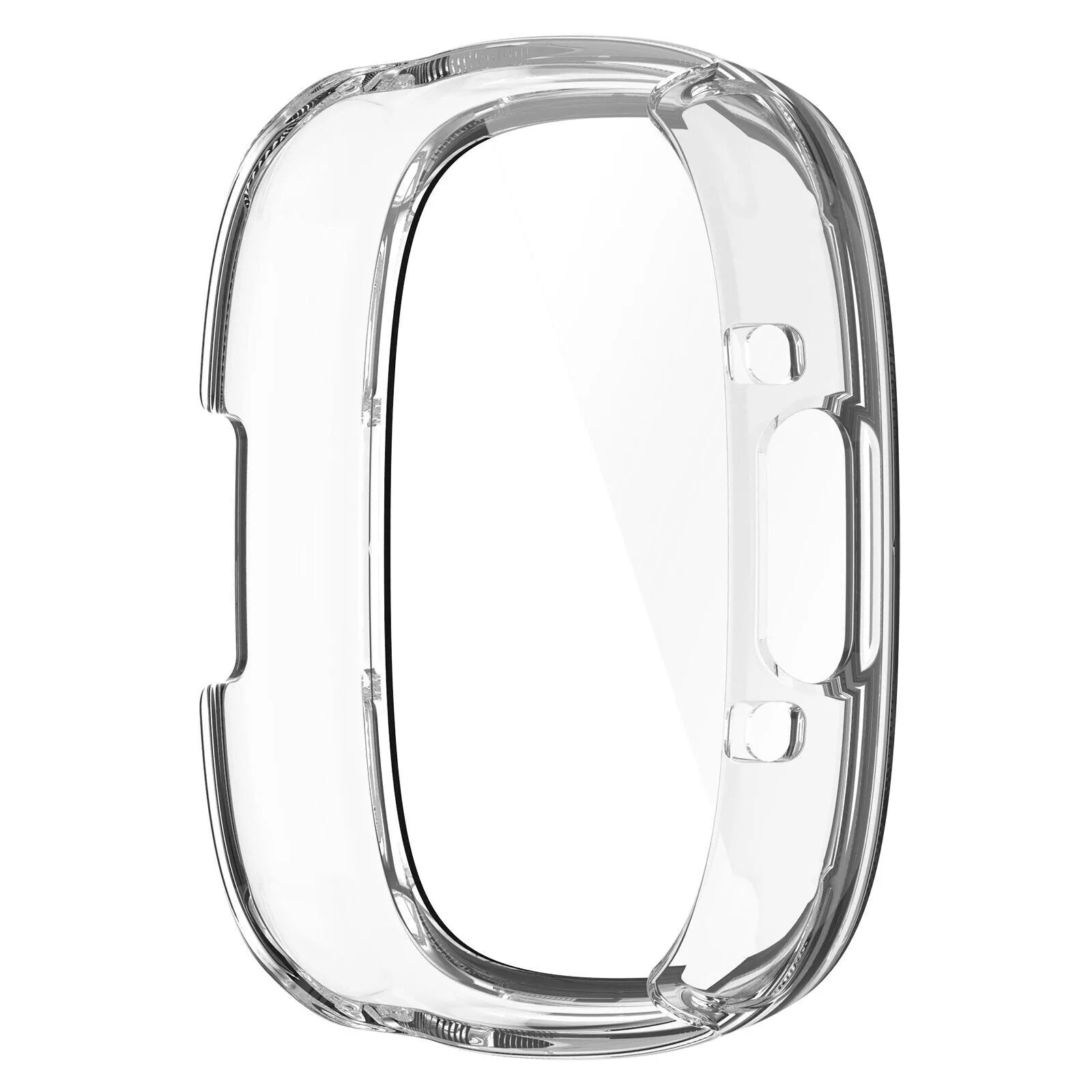 Coque rigide avec verre Fitbit Versa 4 / Sense 2 (transparent)