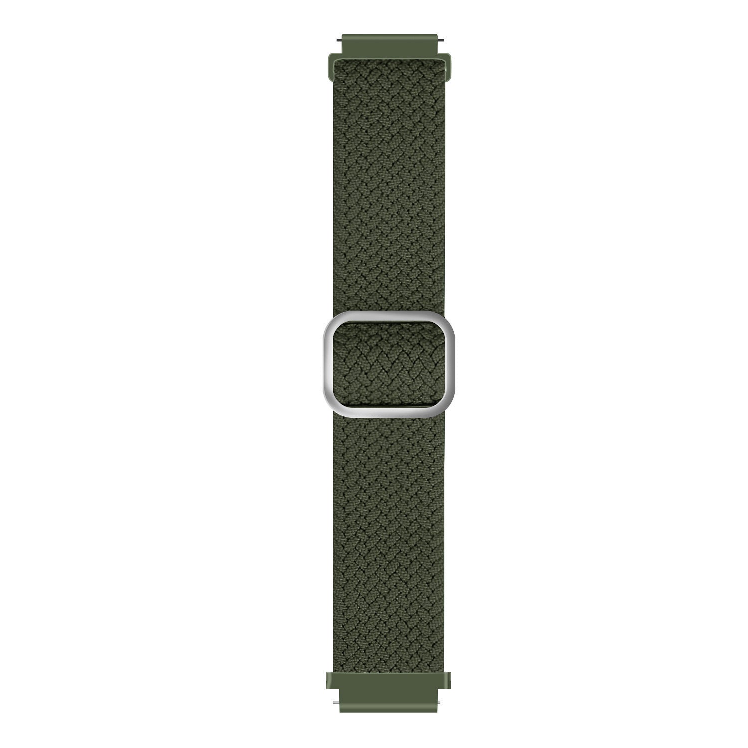 Nylon Adjustable Braided Strap, green, laid flat, joined, direct top view
