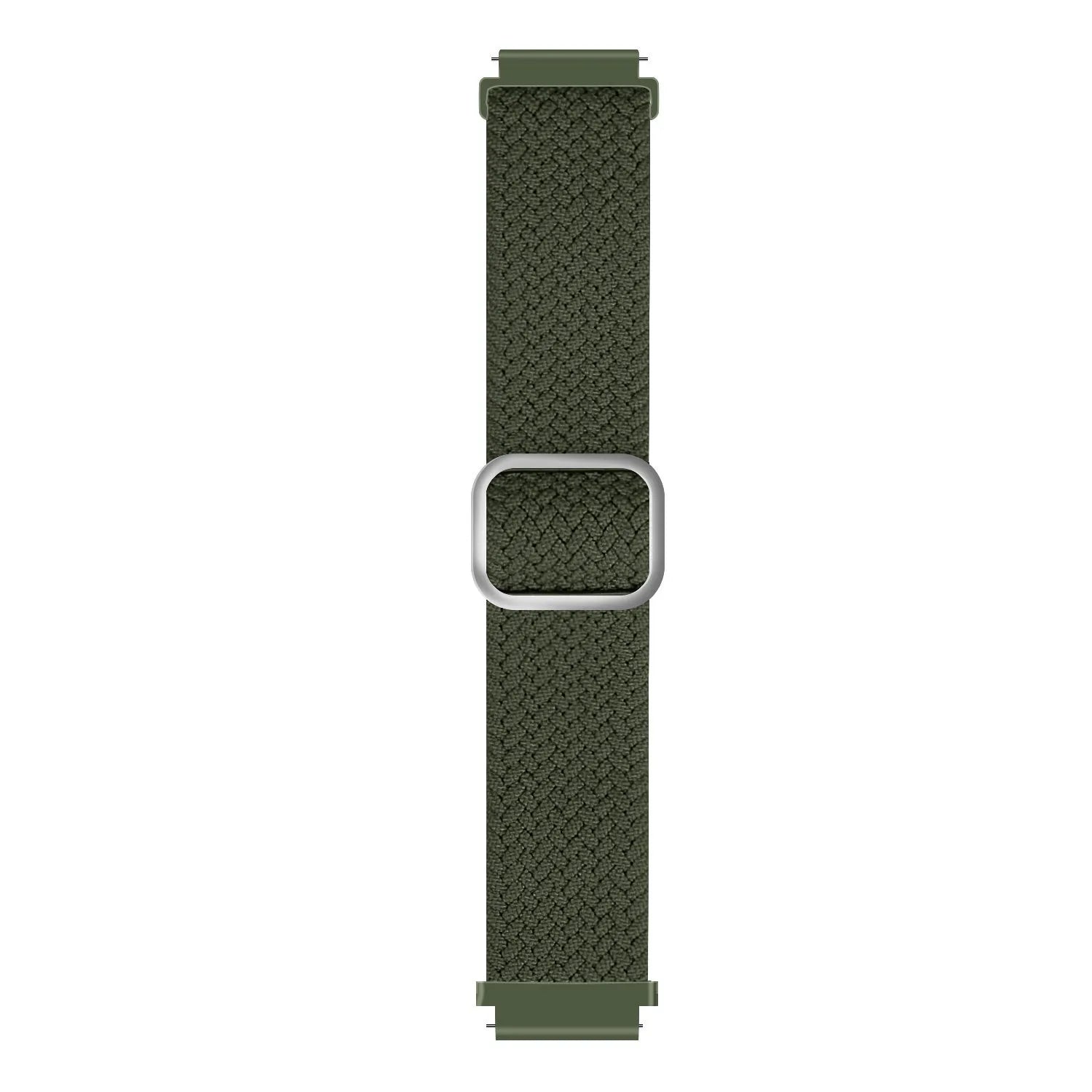 Nylon Adjustable Braided Strap, green, laid flat, joined, direct top view