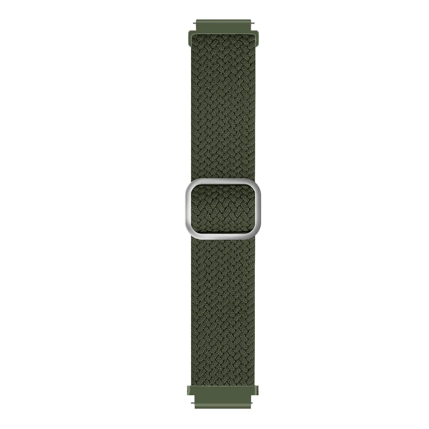 Nylon Adjustable Braided Strap, green, laid flat, joined, direct top view