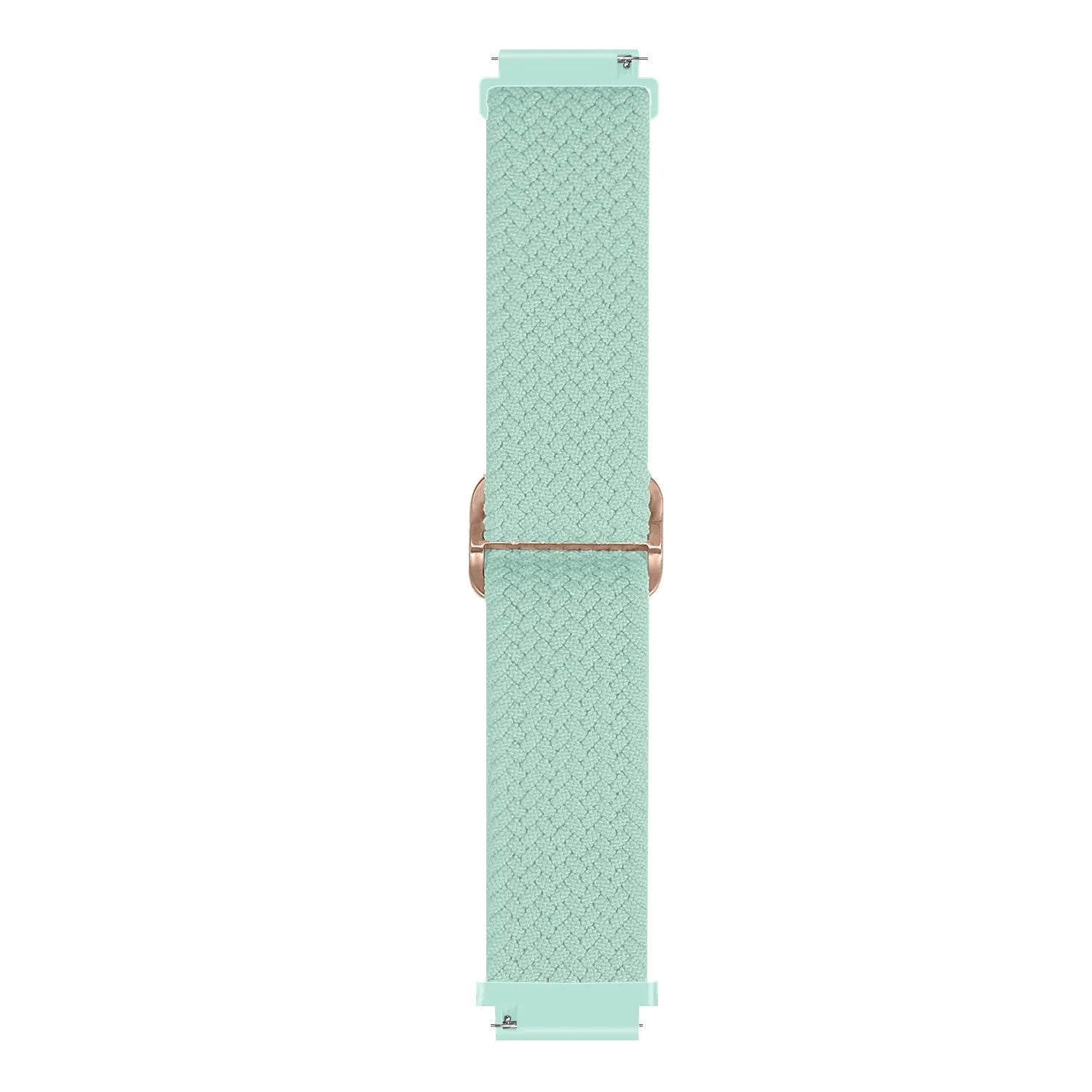 Nylon Adjustable Braided Strap, turquoise, laid flat, joined, direct top view