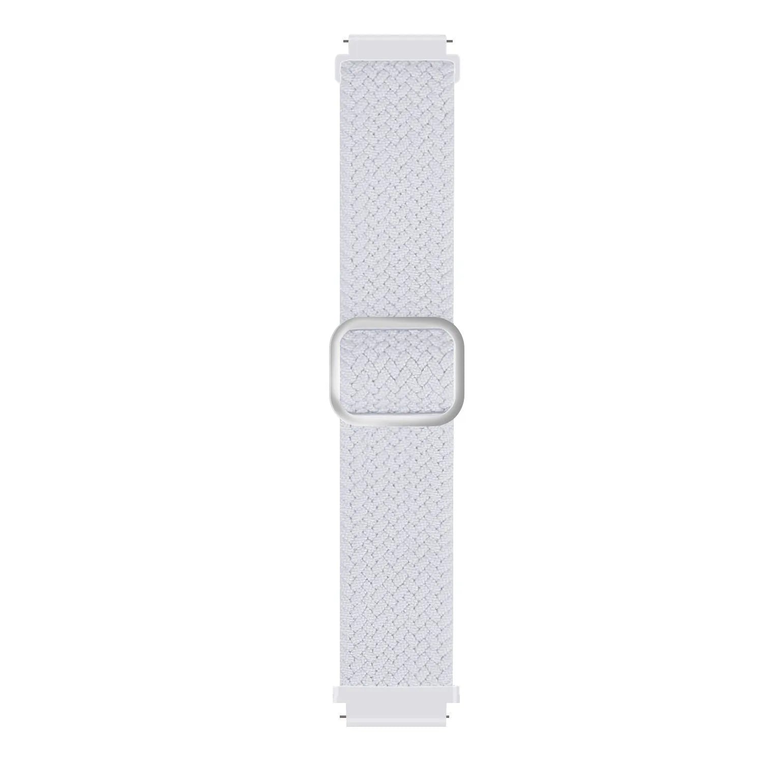 Nylon Adjustable Braided Strap, white, laid flat, joined, direct top view