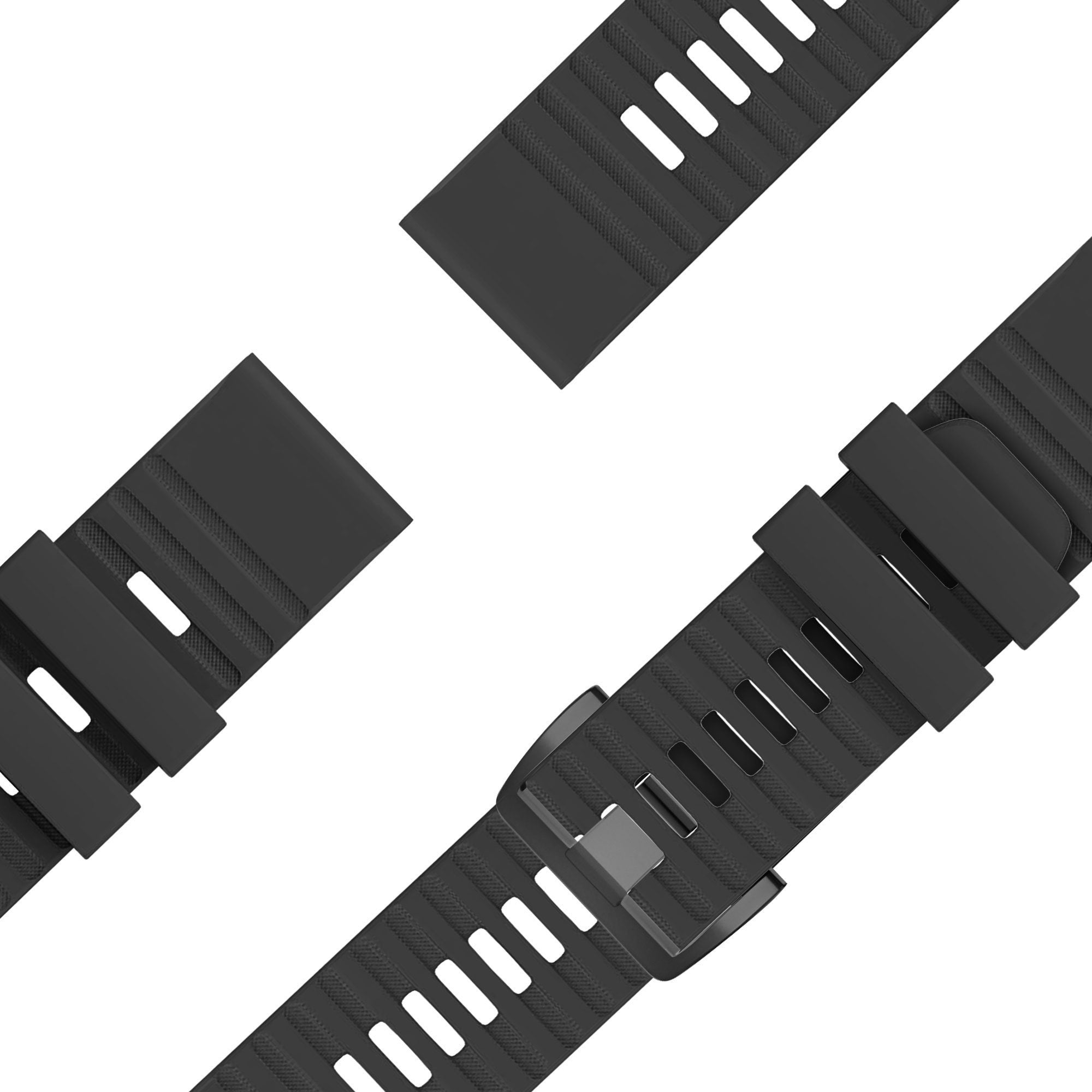 Bandz Bracelet silicone avec boucle Garmin Descent MK2(i) (noir)