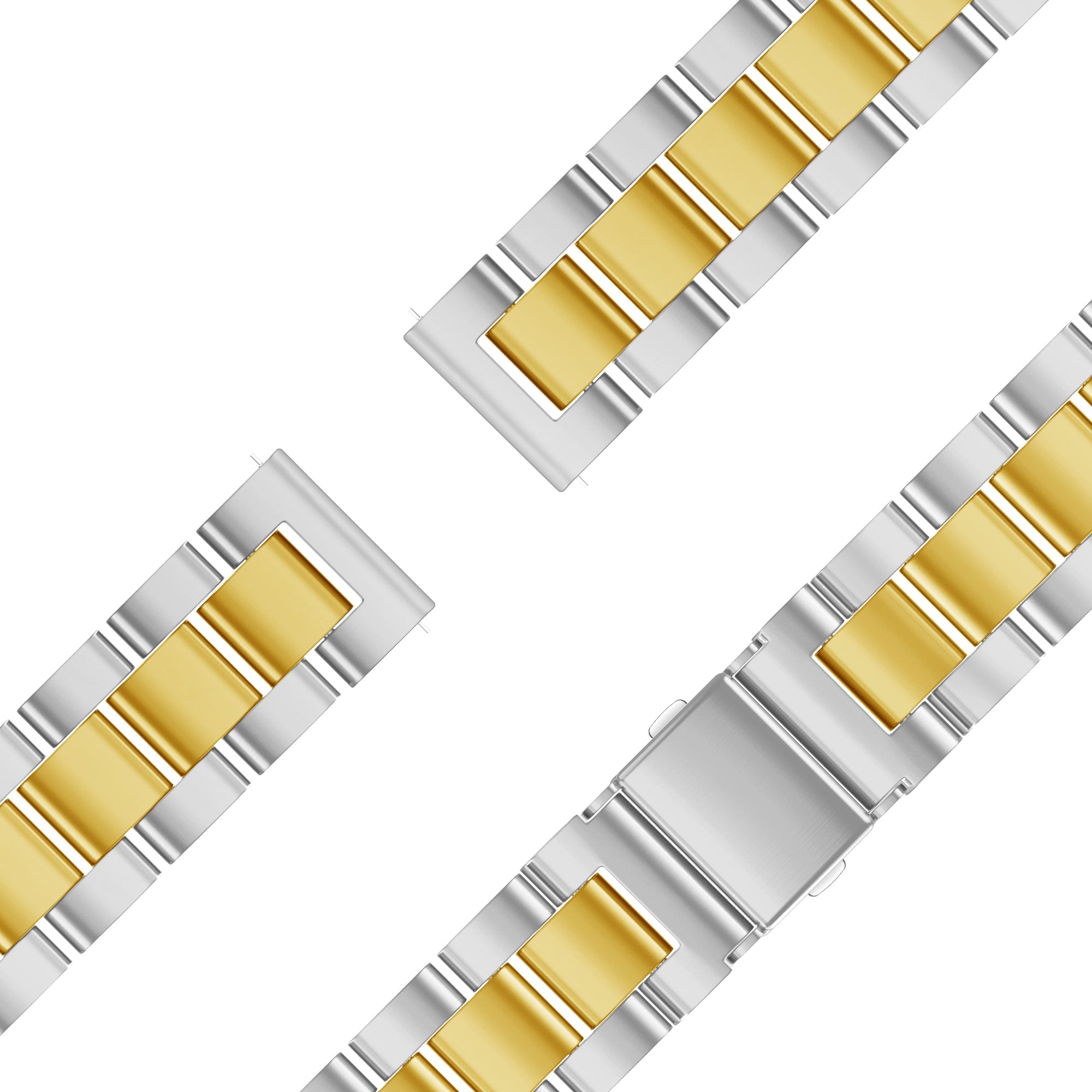 Bandz Bracelet acier 'Classic' Garmin Lily 2 (argent/or)