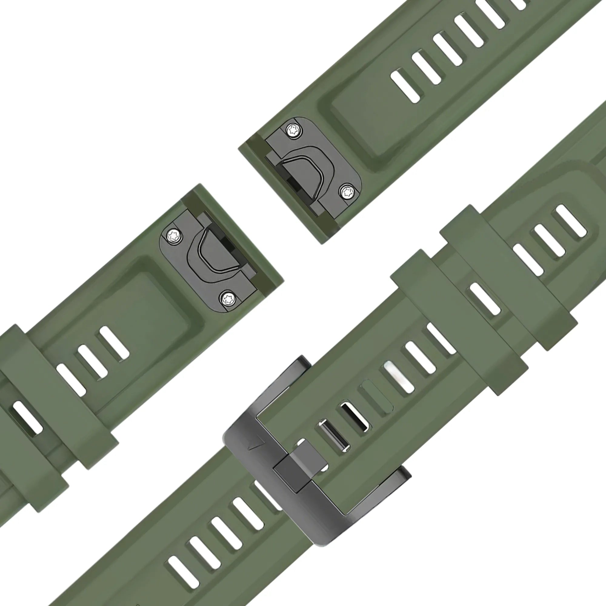 Bandz Bracelet silicone 'Classic' Garmin Approach S70 - 47mm (vert militaire)
