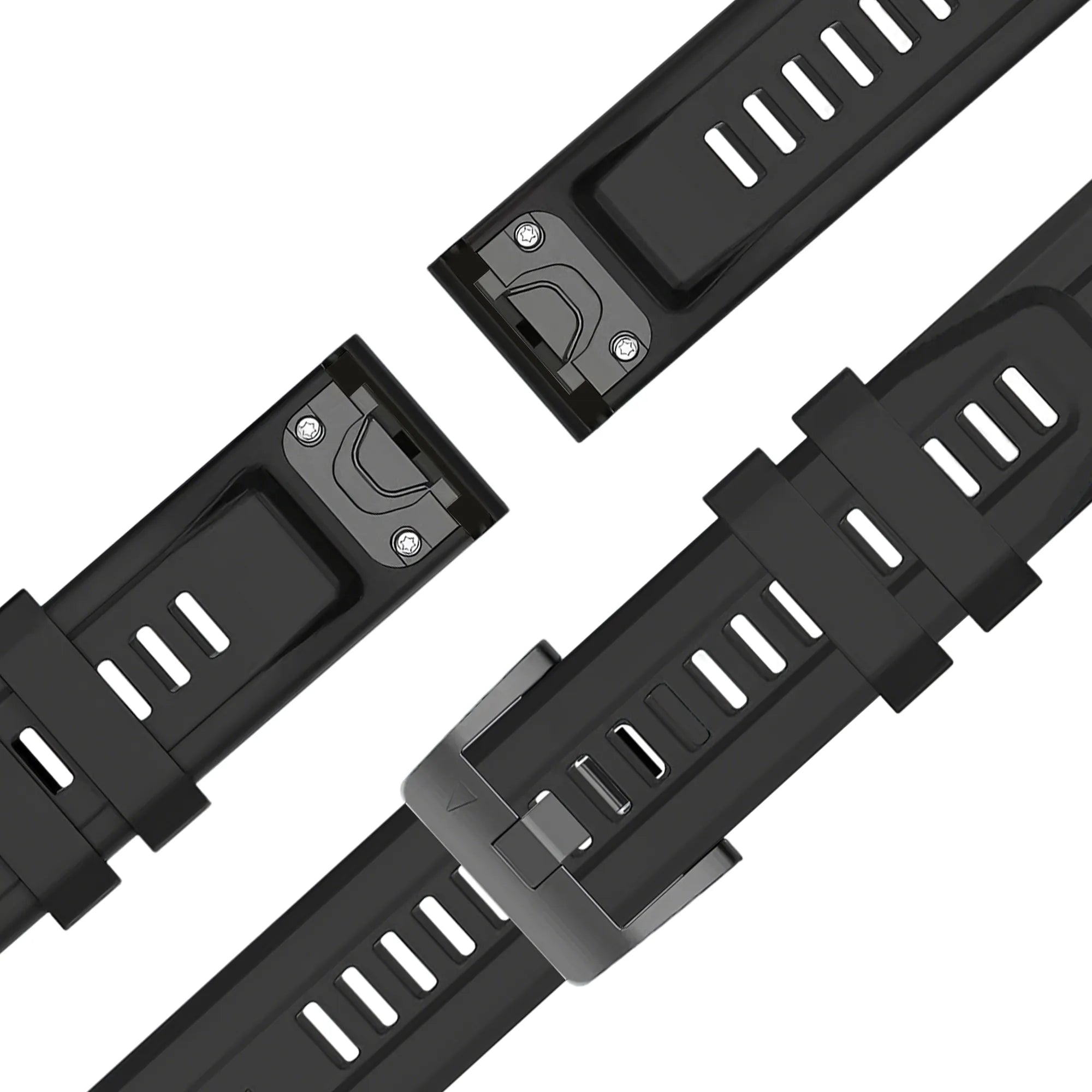 Bandz Bracelet silicone 'Classic' Garmin Fenix 7s (noir)