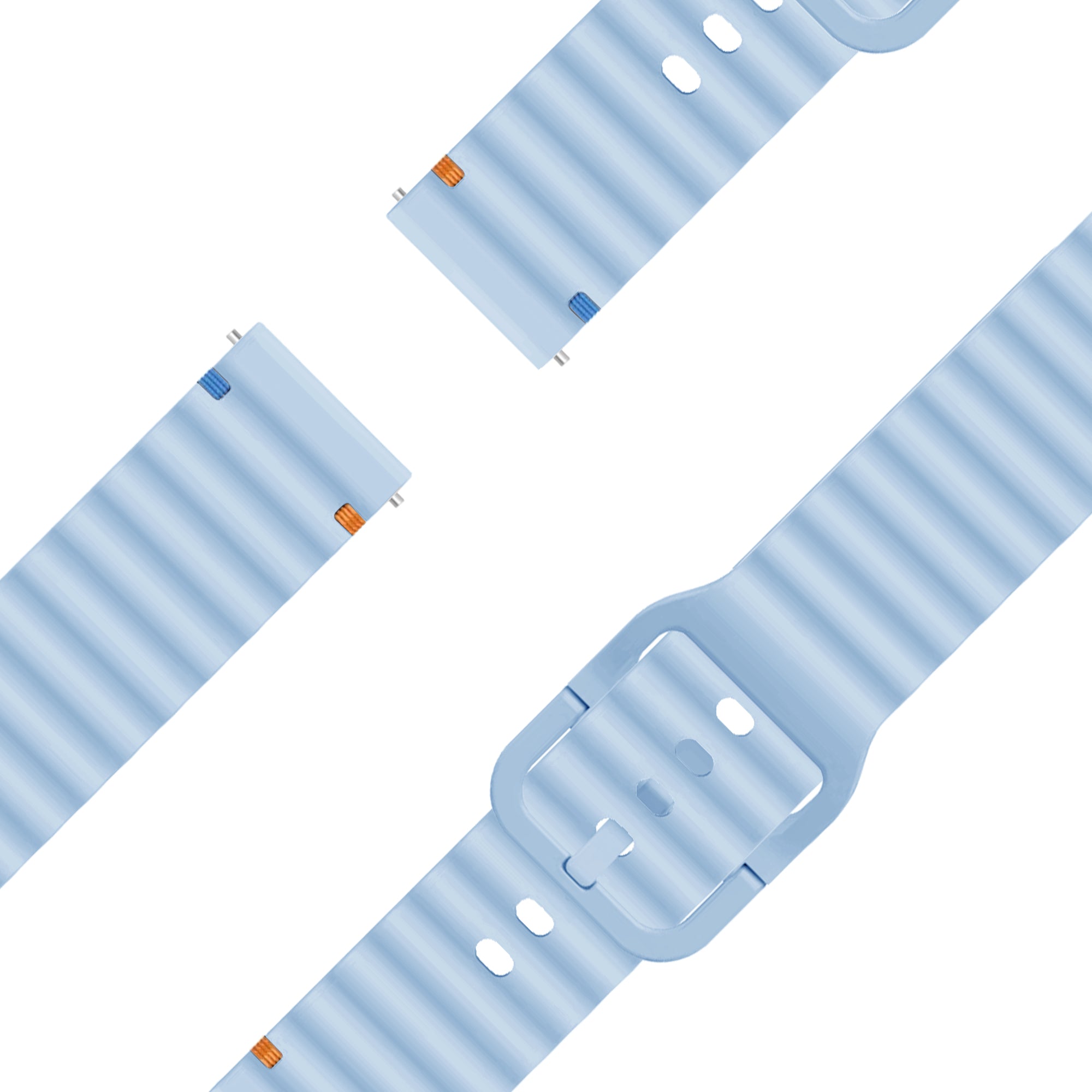 Bandz Bracelet silicone ondulé Garmin Bounce 2 (bleu clair)