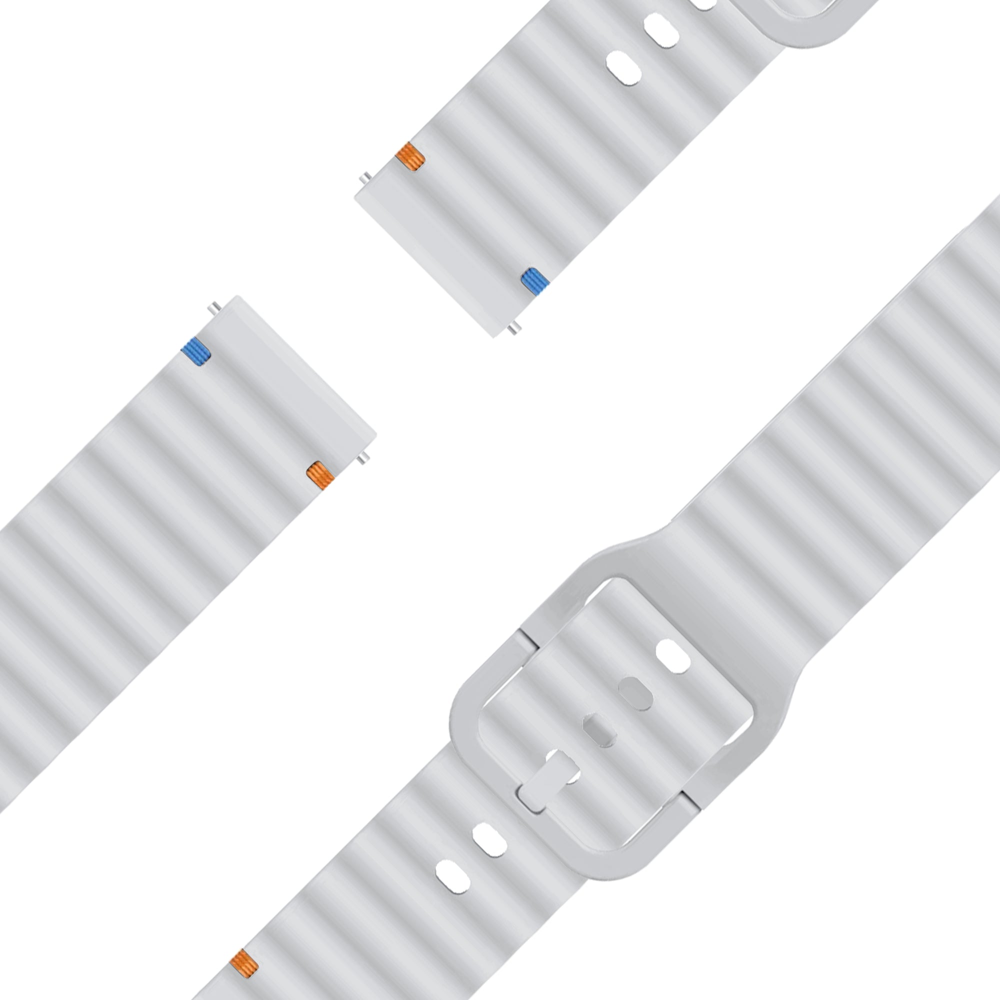 Bandz Bracelet silicone ondulé Garmin Bounce 2 (gris clair)