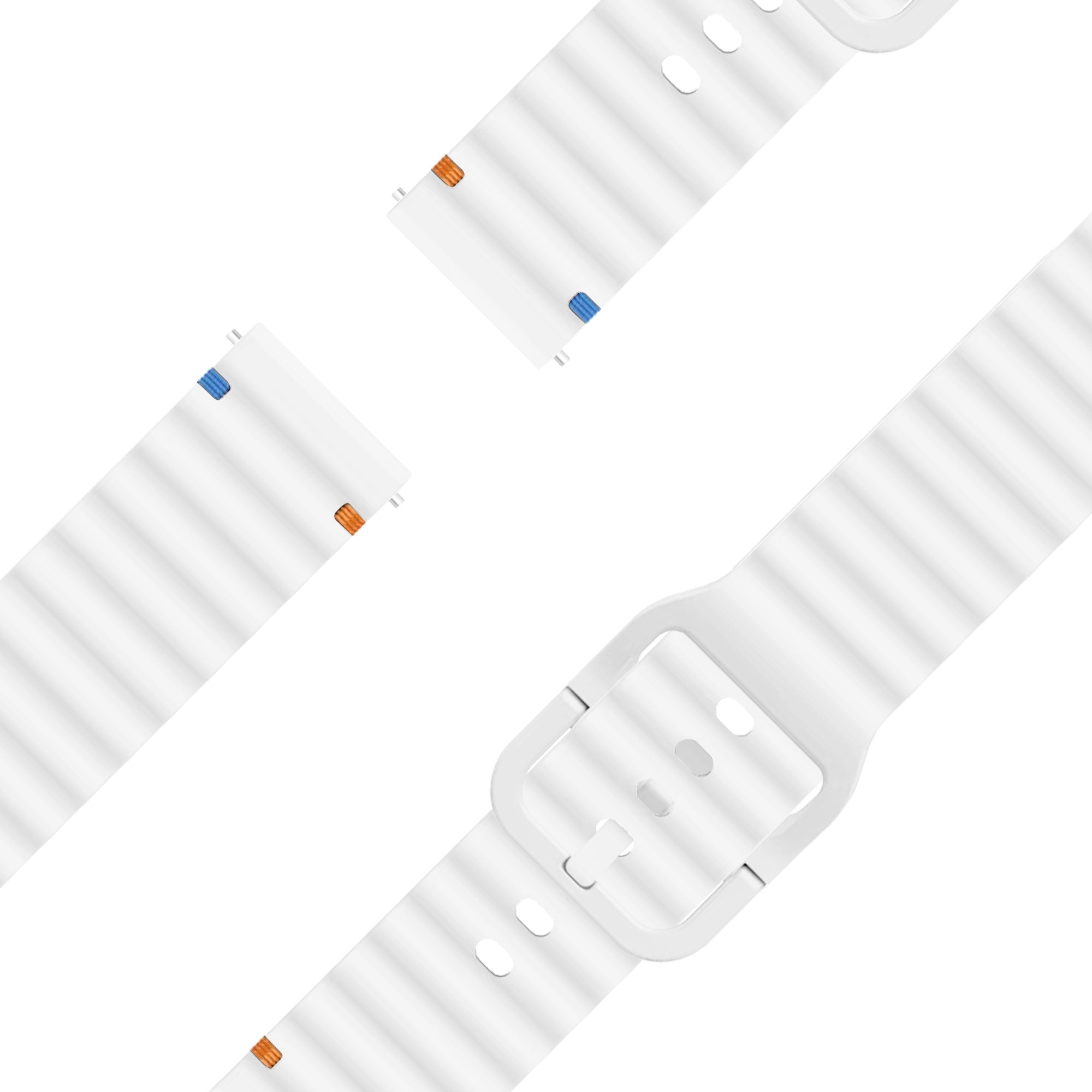 Bandz Bracelet silicone ondulé Garmin Bounce 2 (blanc)