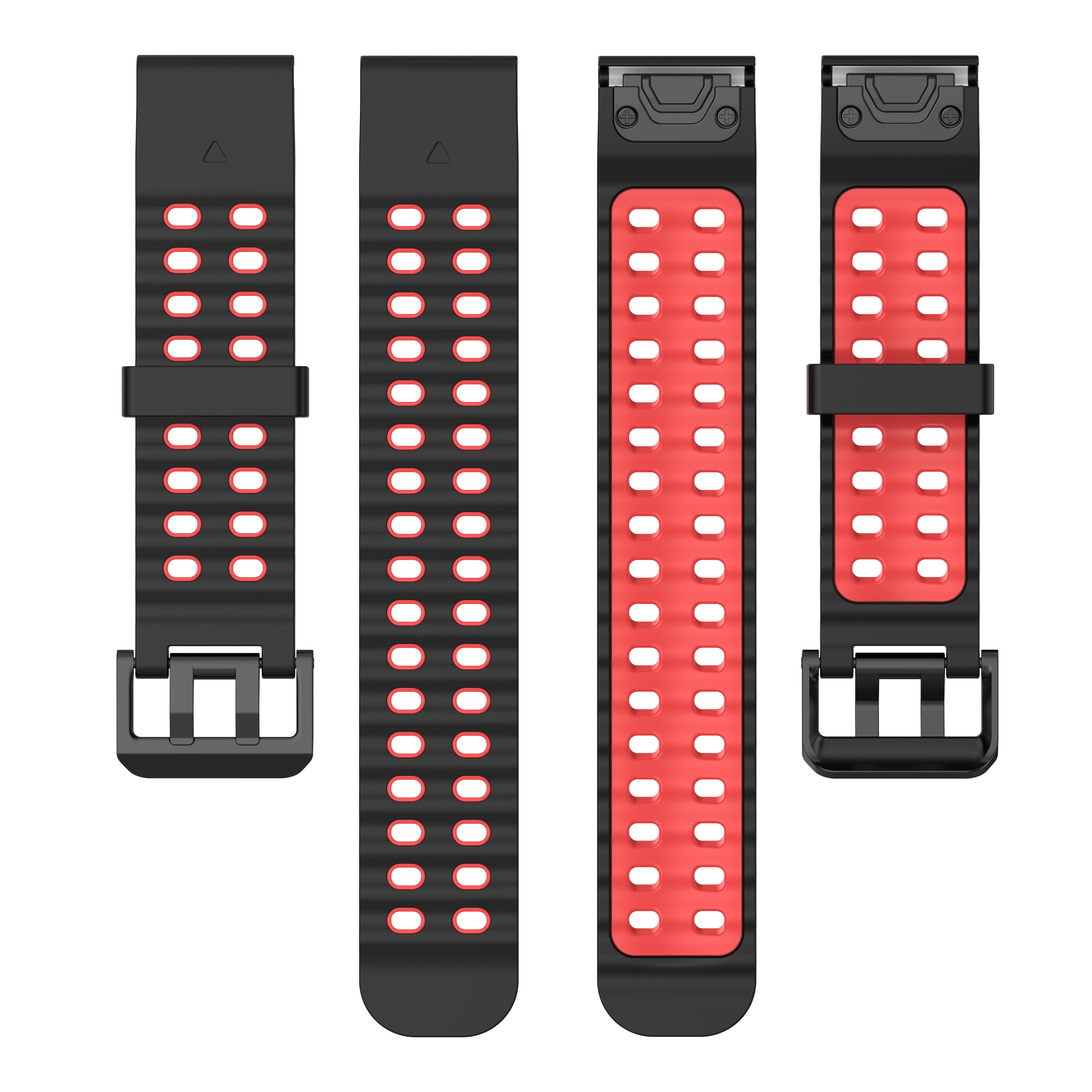 Bracelet sport ondulé Garmin Descent Mk2(i) (noir/rouge)