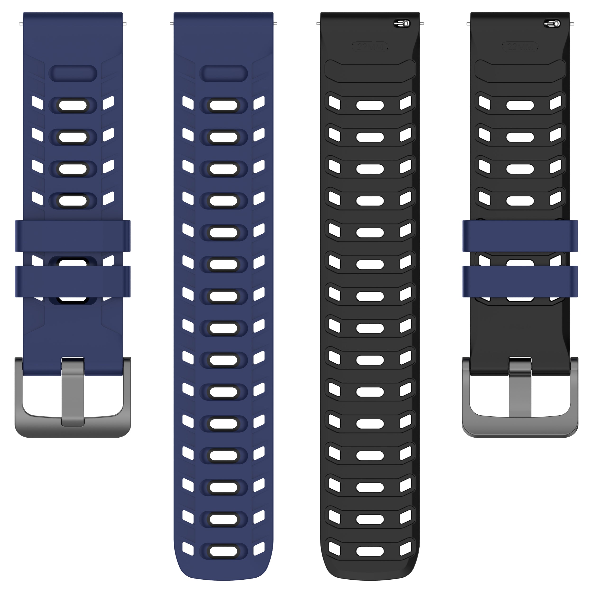 Bracelet sport Mecha Amazfit Bip Max (bleu foncé/noir)