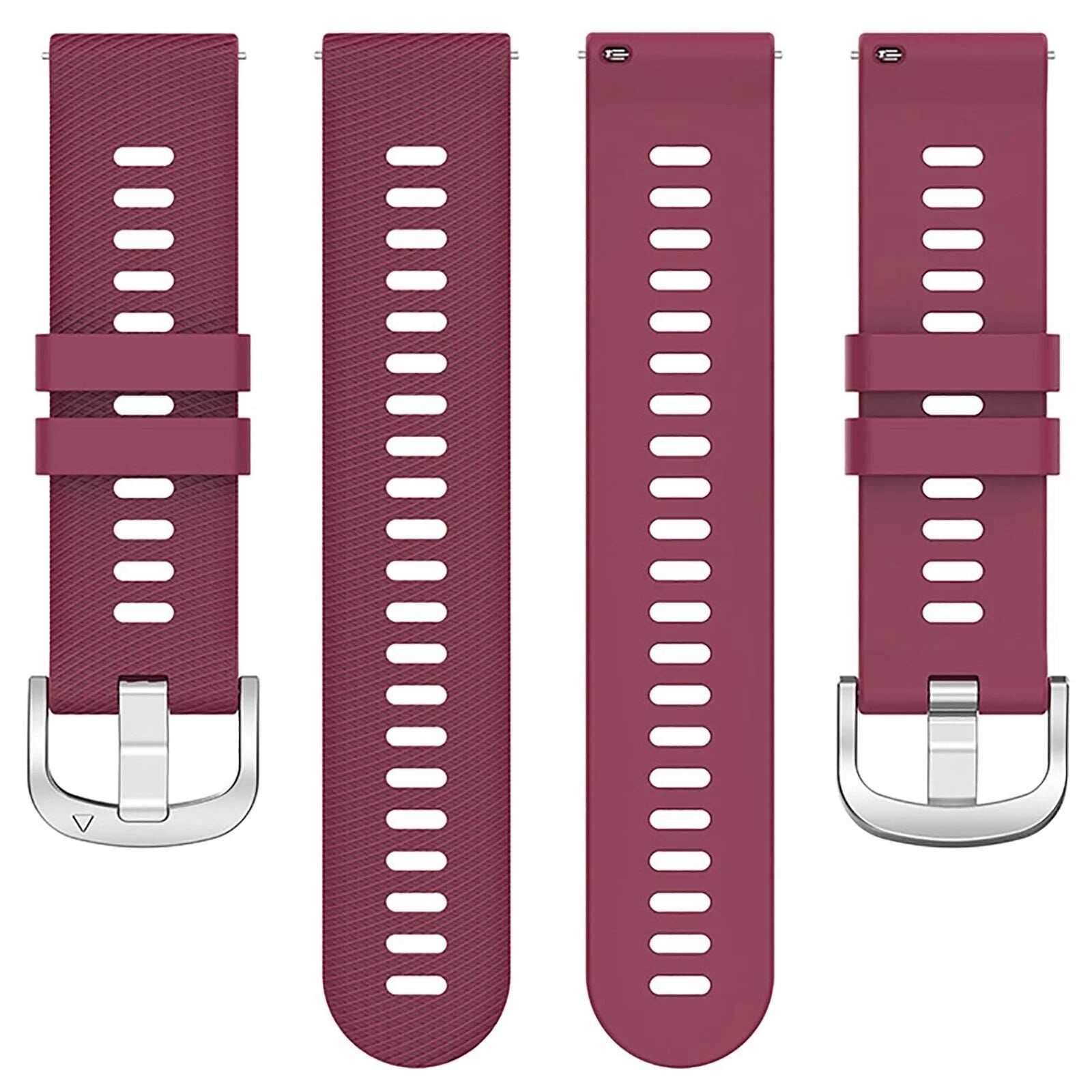 Bracelet silicone Garmin Vivoactive 6 (vin rouge)