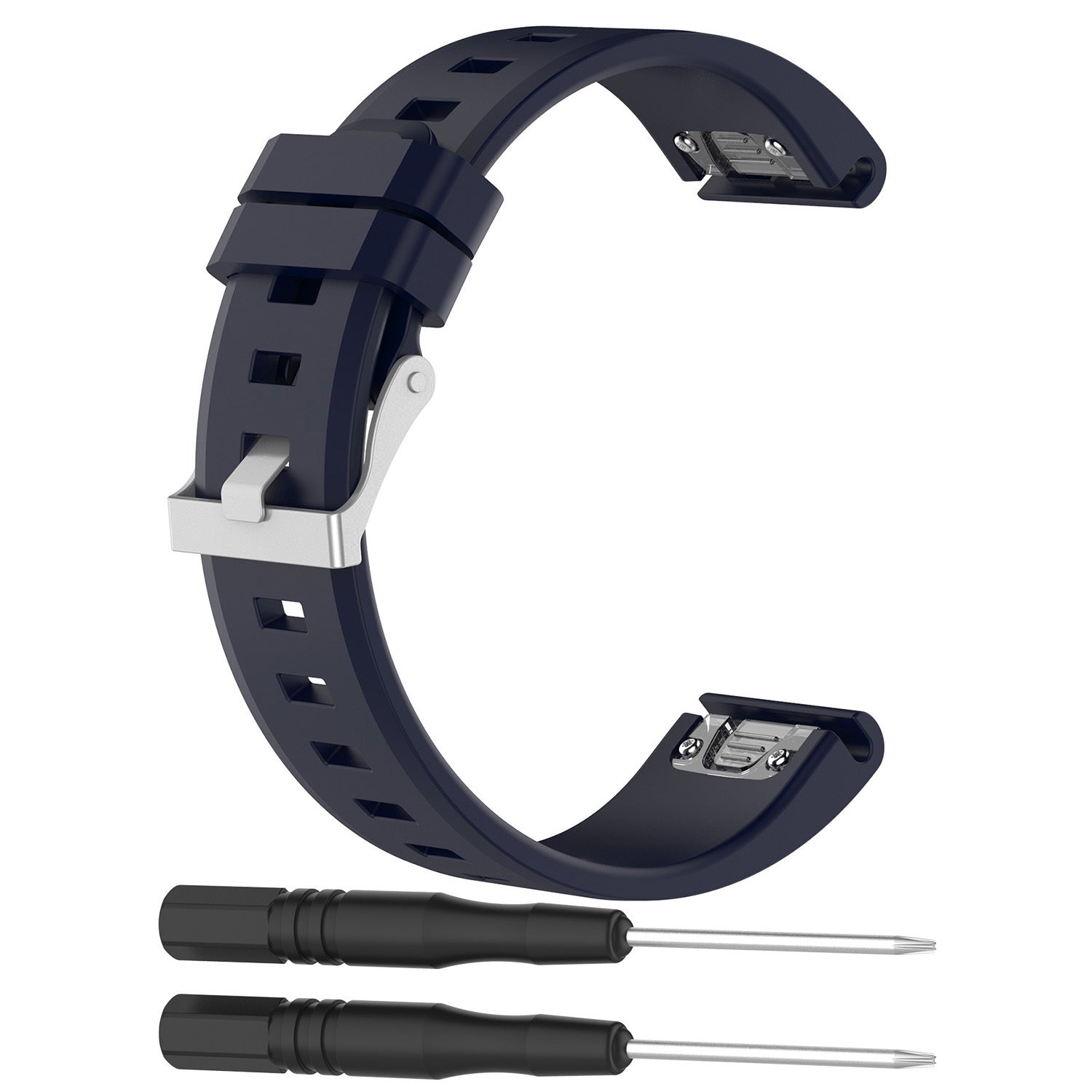 Garmin Fenix 7x Glossy Silicone Strap (Dark Blue)
