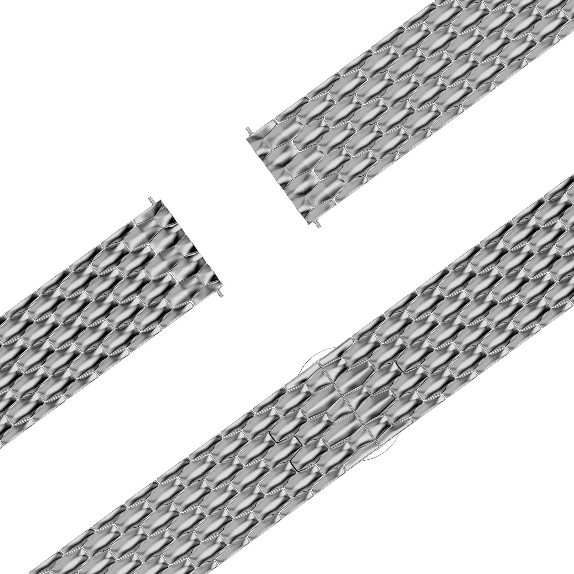 Bandz Garmin Venu SQ Steel Strap 'Dragon' (Silver)