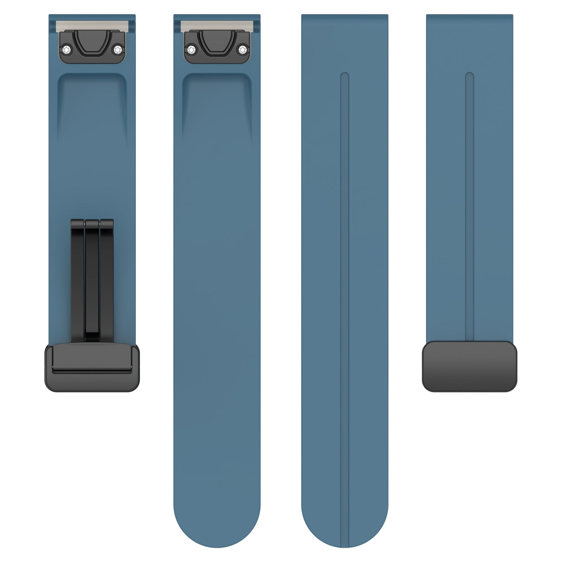Garmin Forerunner 965 D-Buckle Silicone Strap (Grey-Blue)