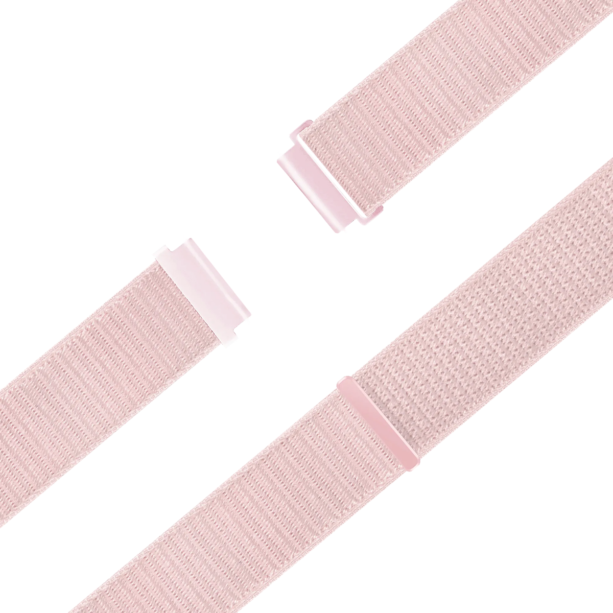 Nylon Loop Strap, laid flat, separate parts, top and underside view