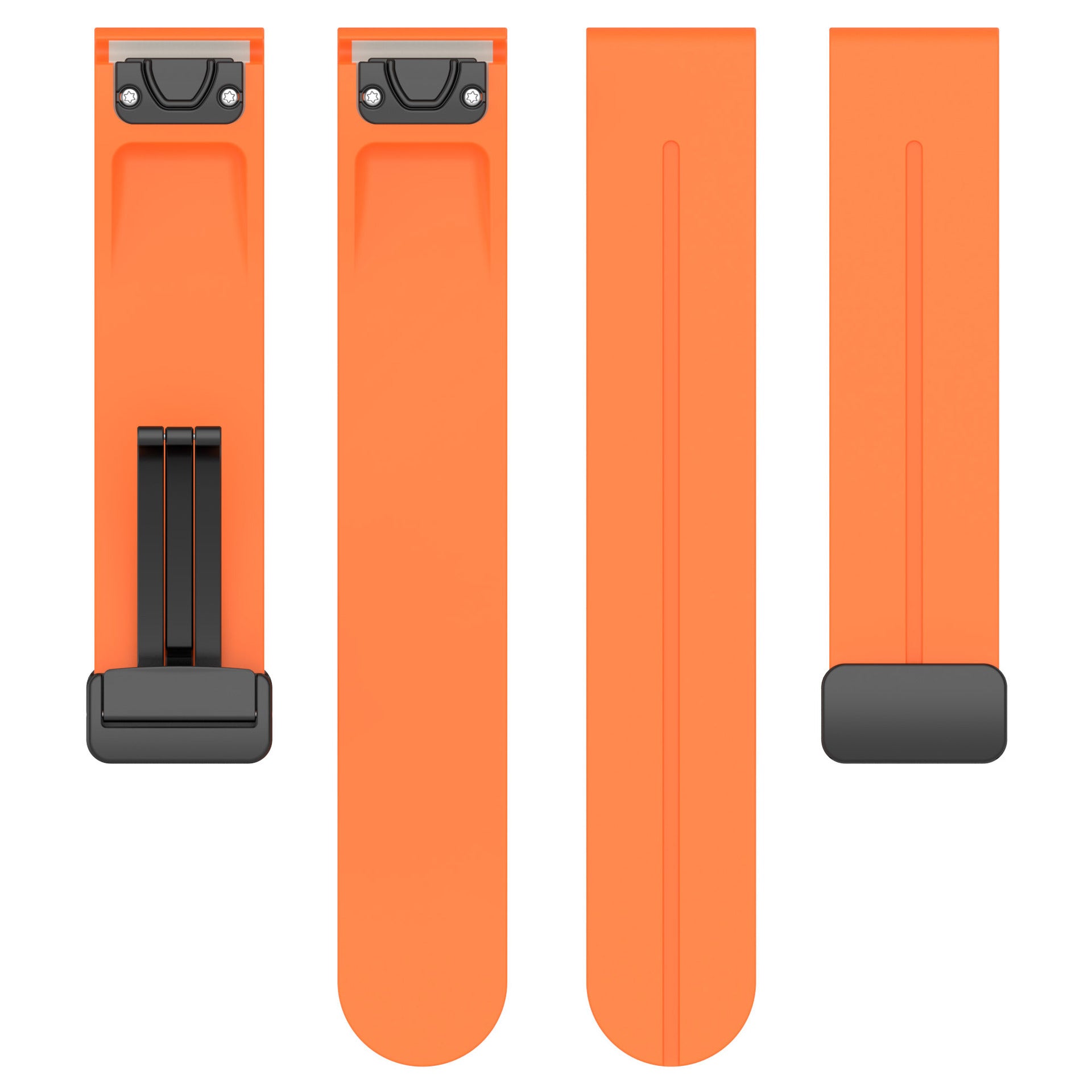 Garmin Fenix 7 D-Buckle Silicone Strap (Orange)