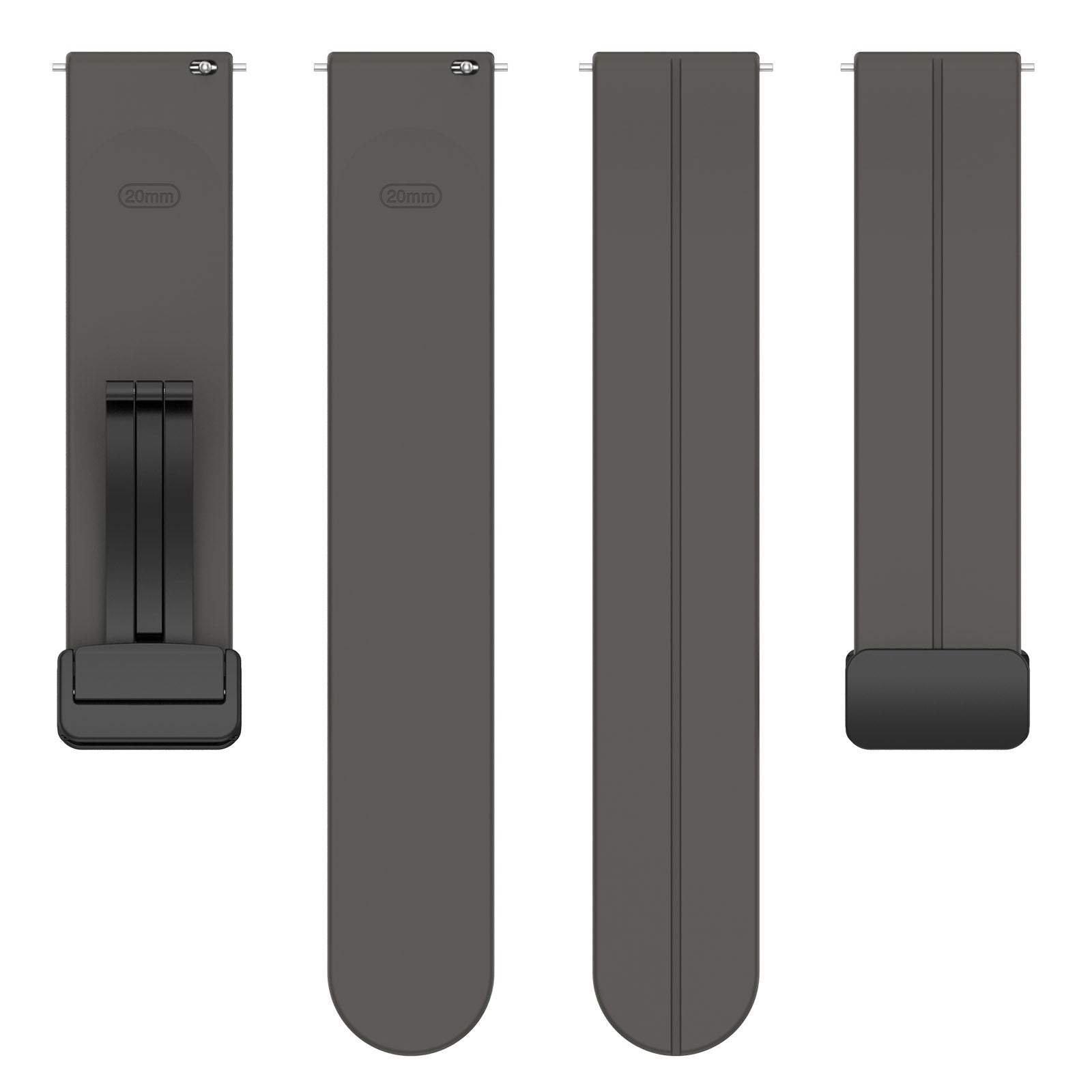 Withings Steel HR - 40mm D-Buckle Silicone Strap (Dark Grey)
