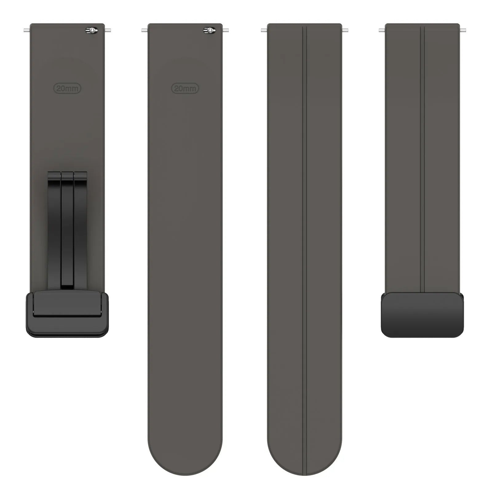 Amazfit Bip U (Pro) D-Buckle Silicone Strap (Dark Grey)