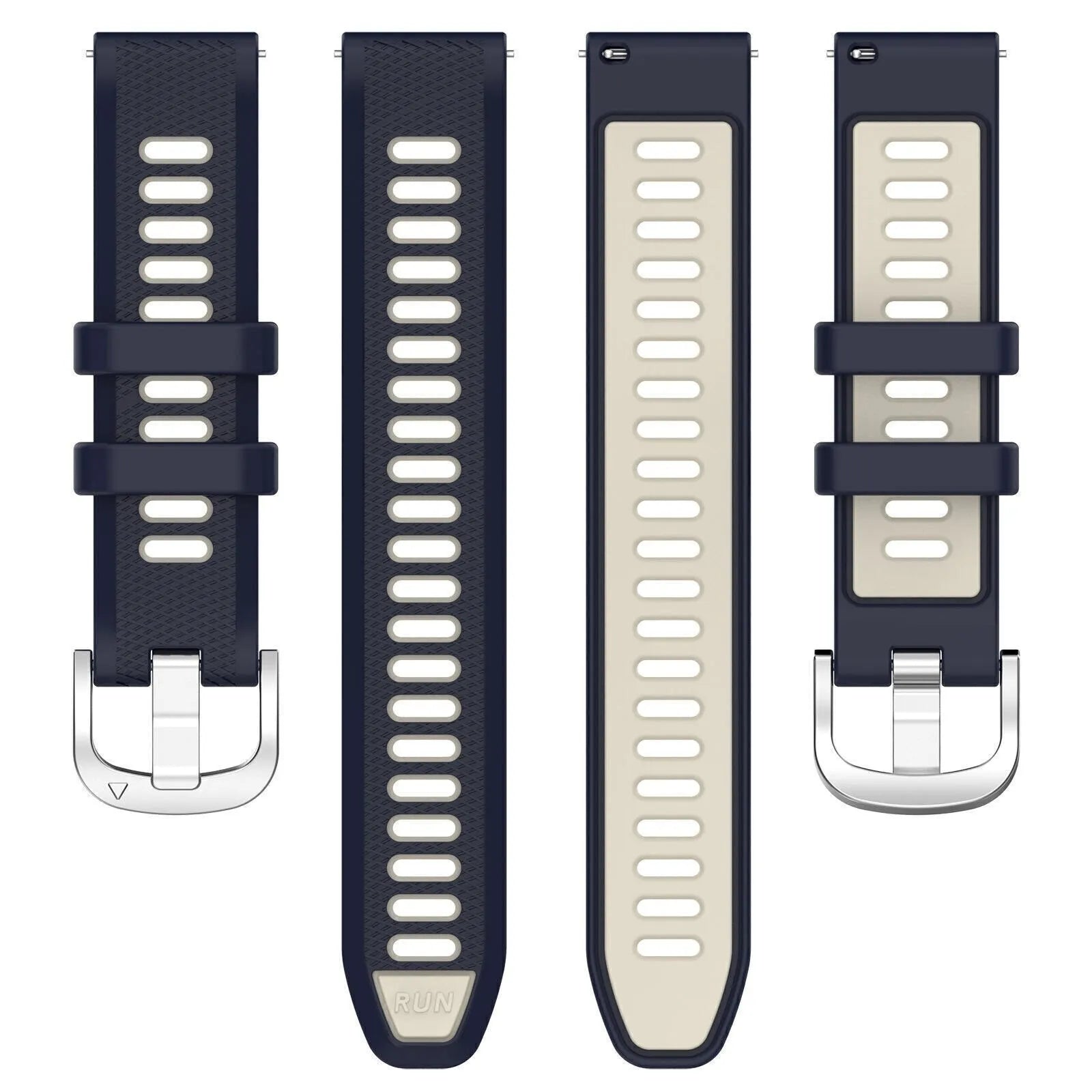 Bracelet sport avec boucle Coros Apex 4 - 42mm (bleu foncé/beige)
