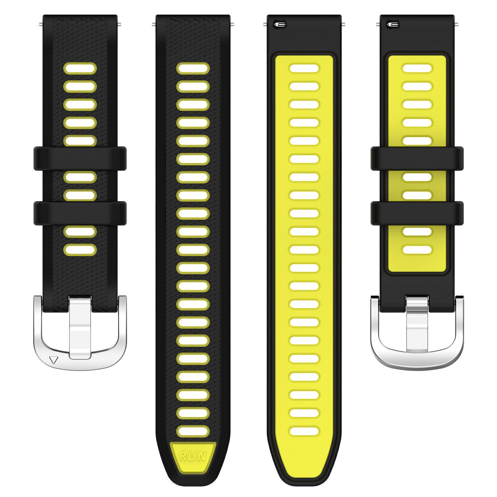 Garmin Venu 4 - 45mm Buckled Sport Strap (Black/Yellow)