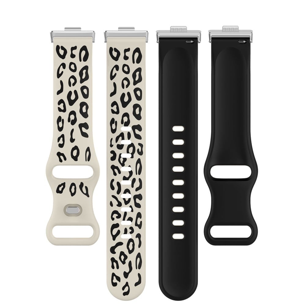 Huawei Watch Fit 4 Pro Silicone Leopard Strap (Starlight/Black)