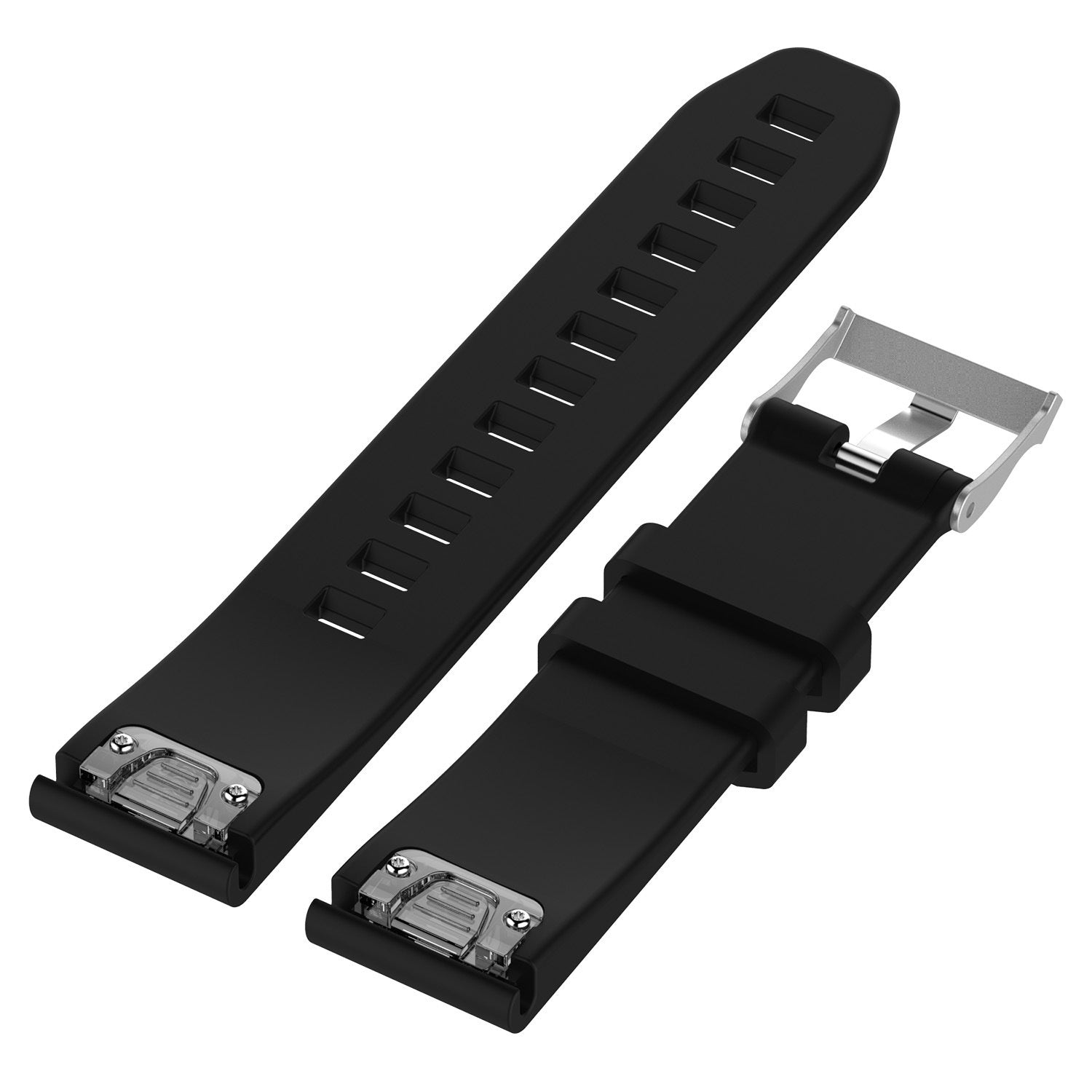 Garmin Fenix 7s Glossy Silicone Strap (Black)