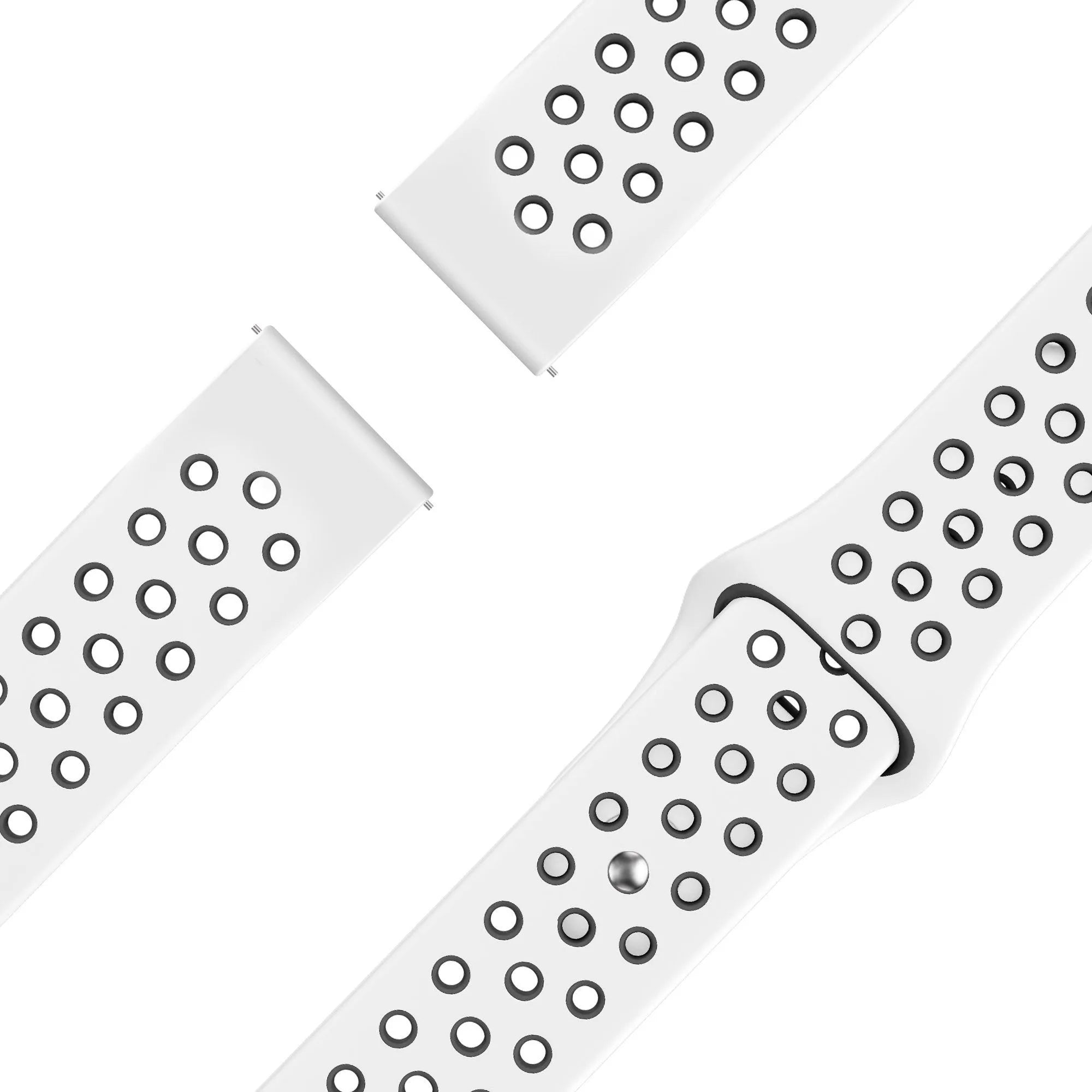 Bandz Actyve Smartwatch 20mm Sport Strap 'Deluxe' (White/Black)