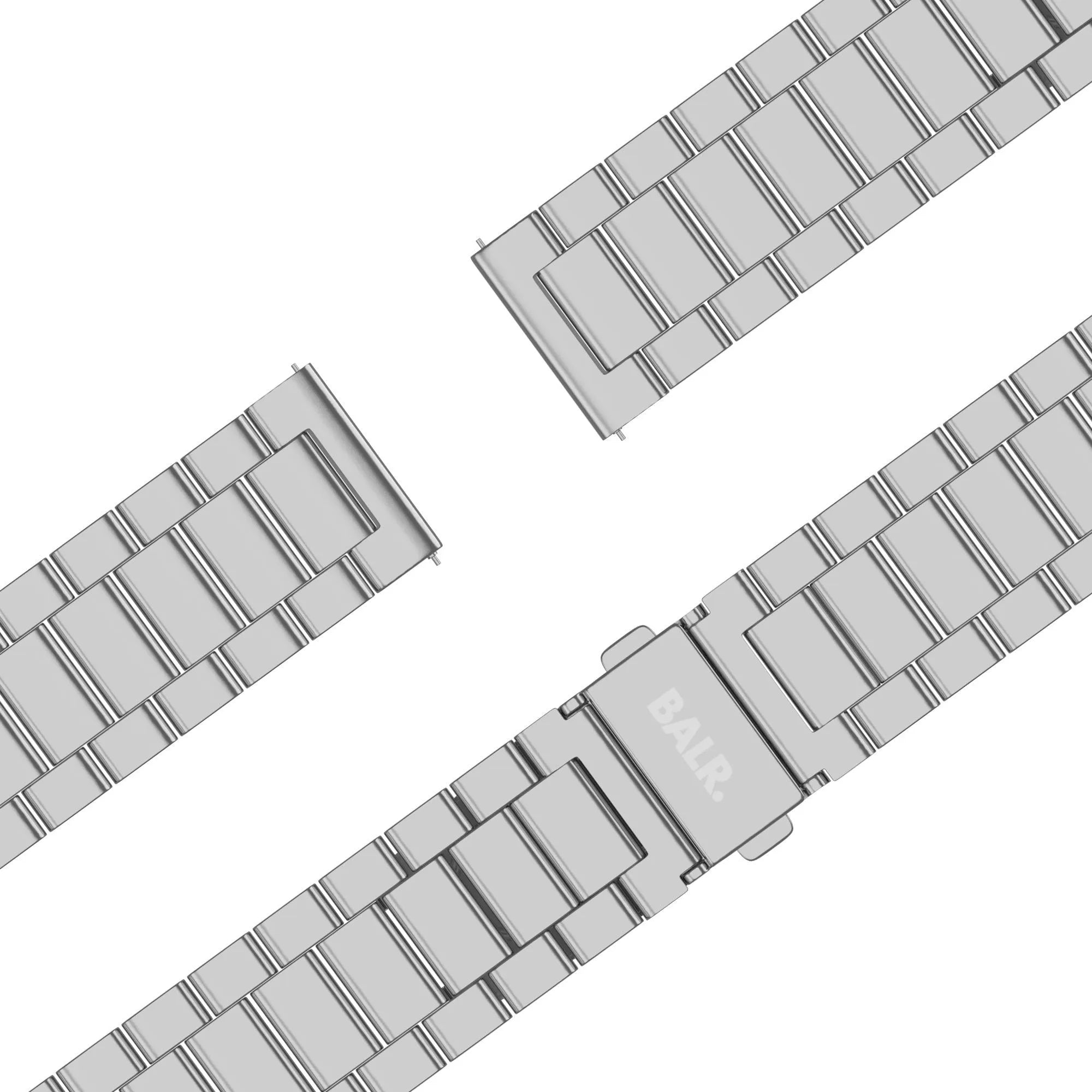 BALR Amazfit GTS 3 Steel Link Strap (Silver)