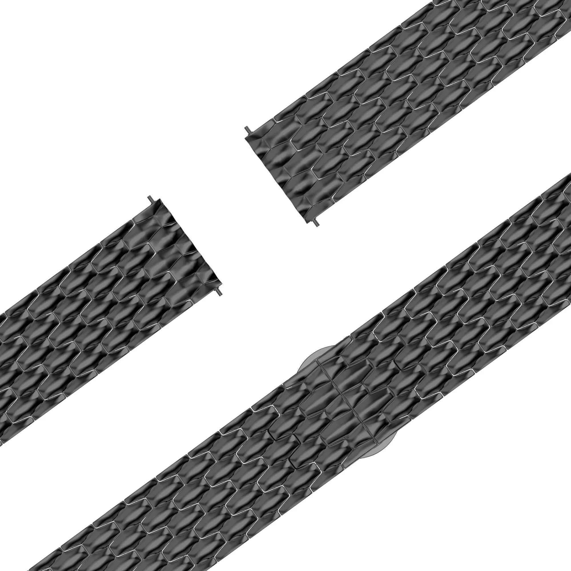 BandzBracelet acier 'Dragon' Coros Apex 2 Pro (noir)
