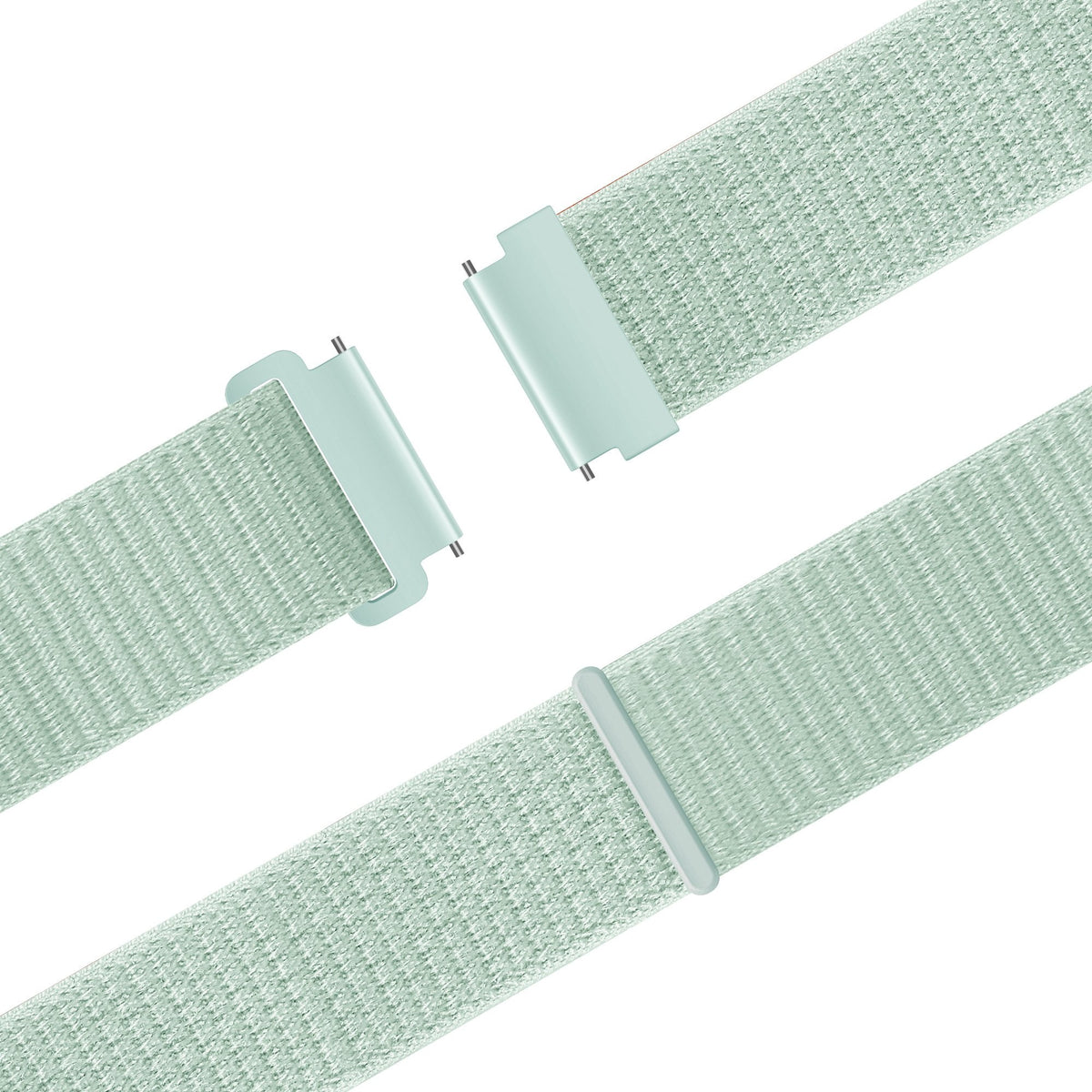 Nylon Strap 'Easy Fit', light green, laid flat, joined, 45° top view