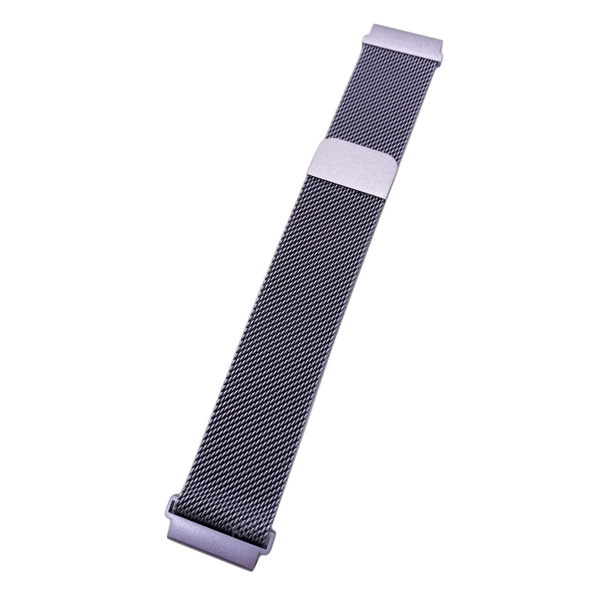 Milanese Strap, light purple, laid flat, joined, 45° top view