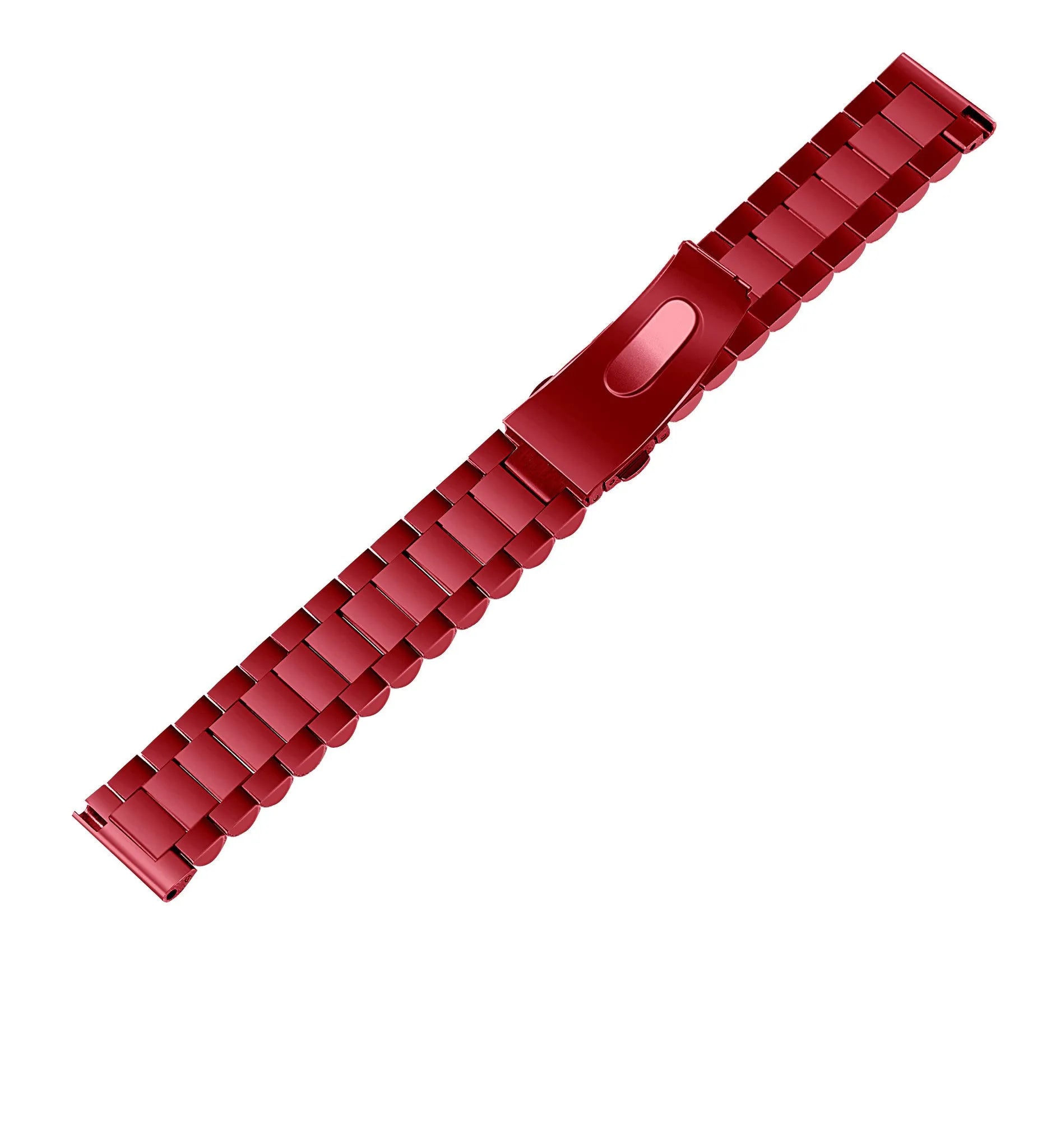 Steel Strap, wine red, laid flat, joined, 45° top view