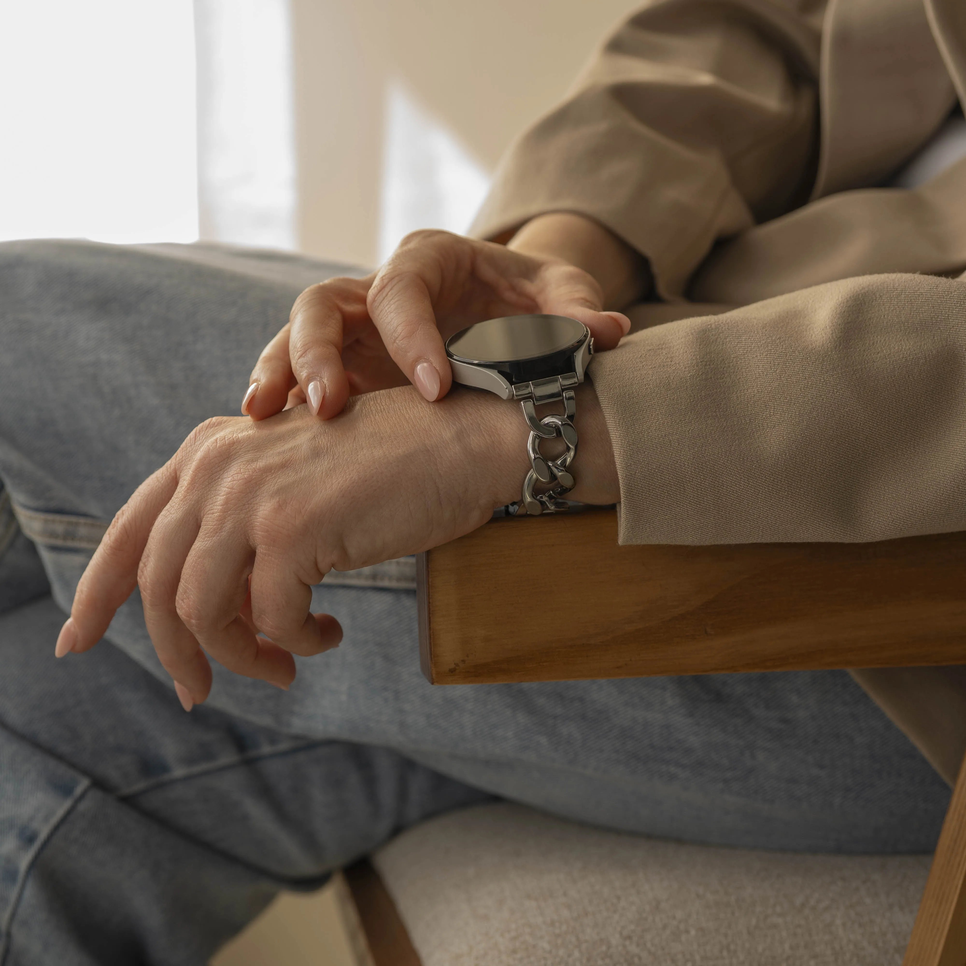 Bracelet chaîne acier Amazfit GTS 2 (argent)
