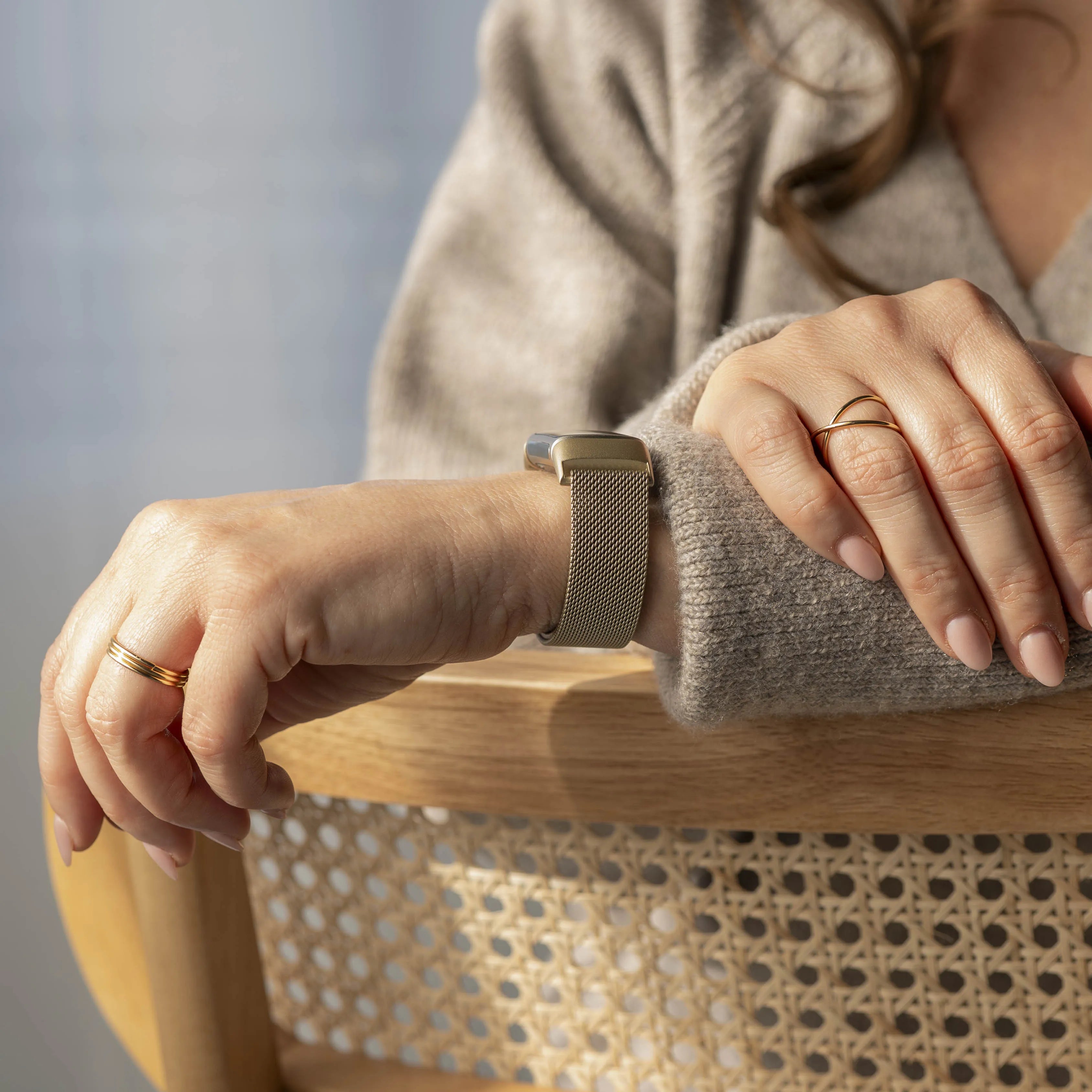 Bracelet Milanais Fitbit Charge 6 (champagne)