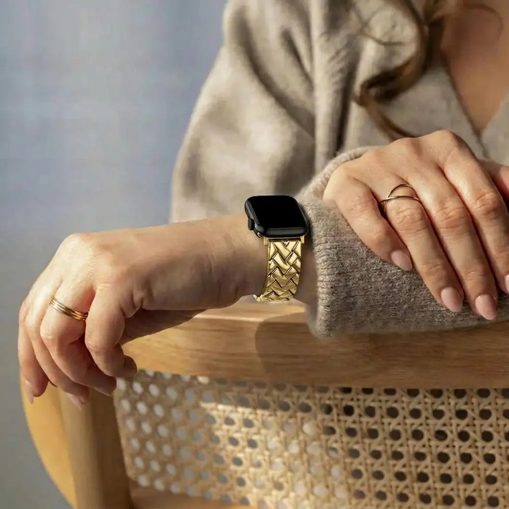 Bandz Apple Watch Metal Strap 'V-Type' (Gold)