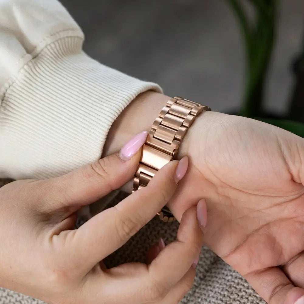 Fitbit Charge 6 stalen band (rosé goud)