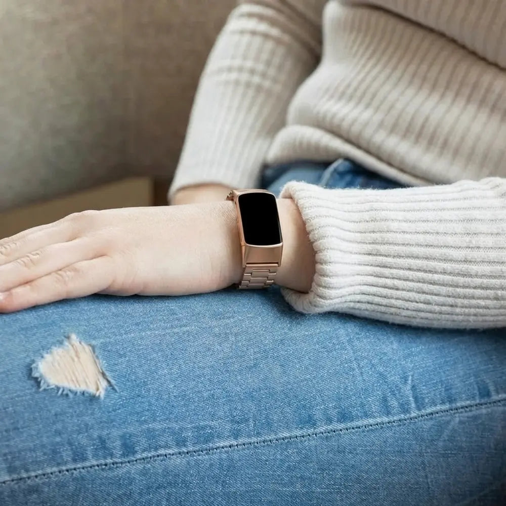 Fitbit Charge 6 stalen band (rosé goud)