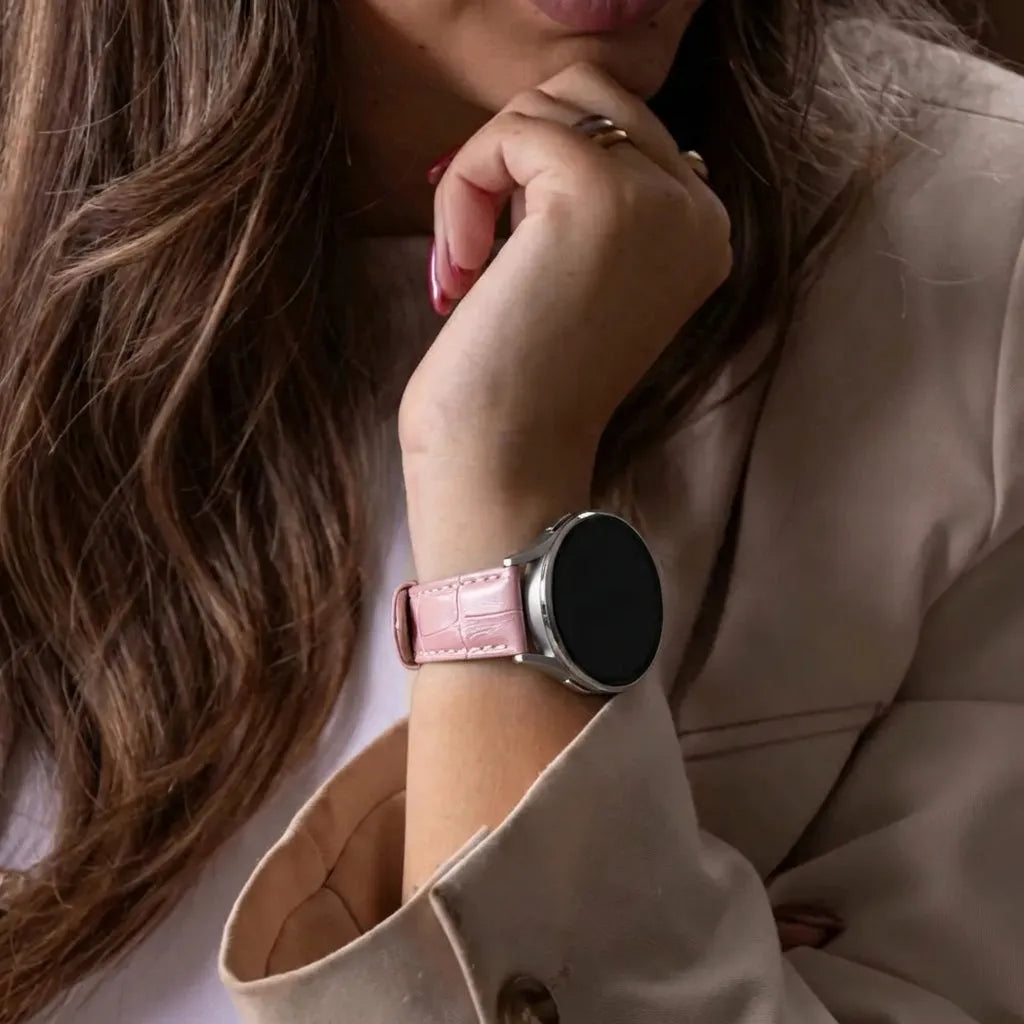 Polar Unite Leather Strap Crocodile Grain (Pink)
