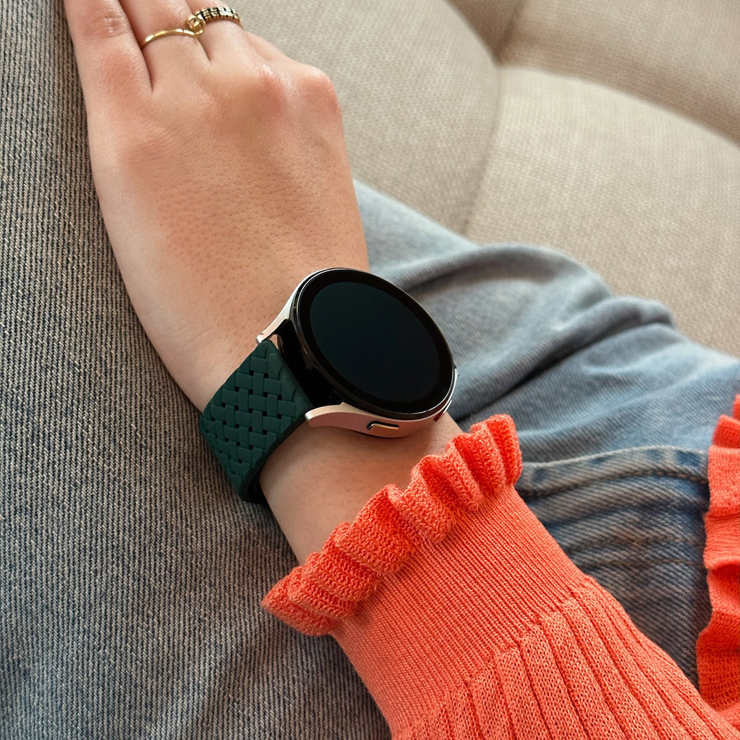 Withings ScanWatch 2 - 42mm Braided Silicone Strap (Dark Green)