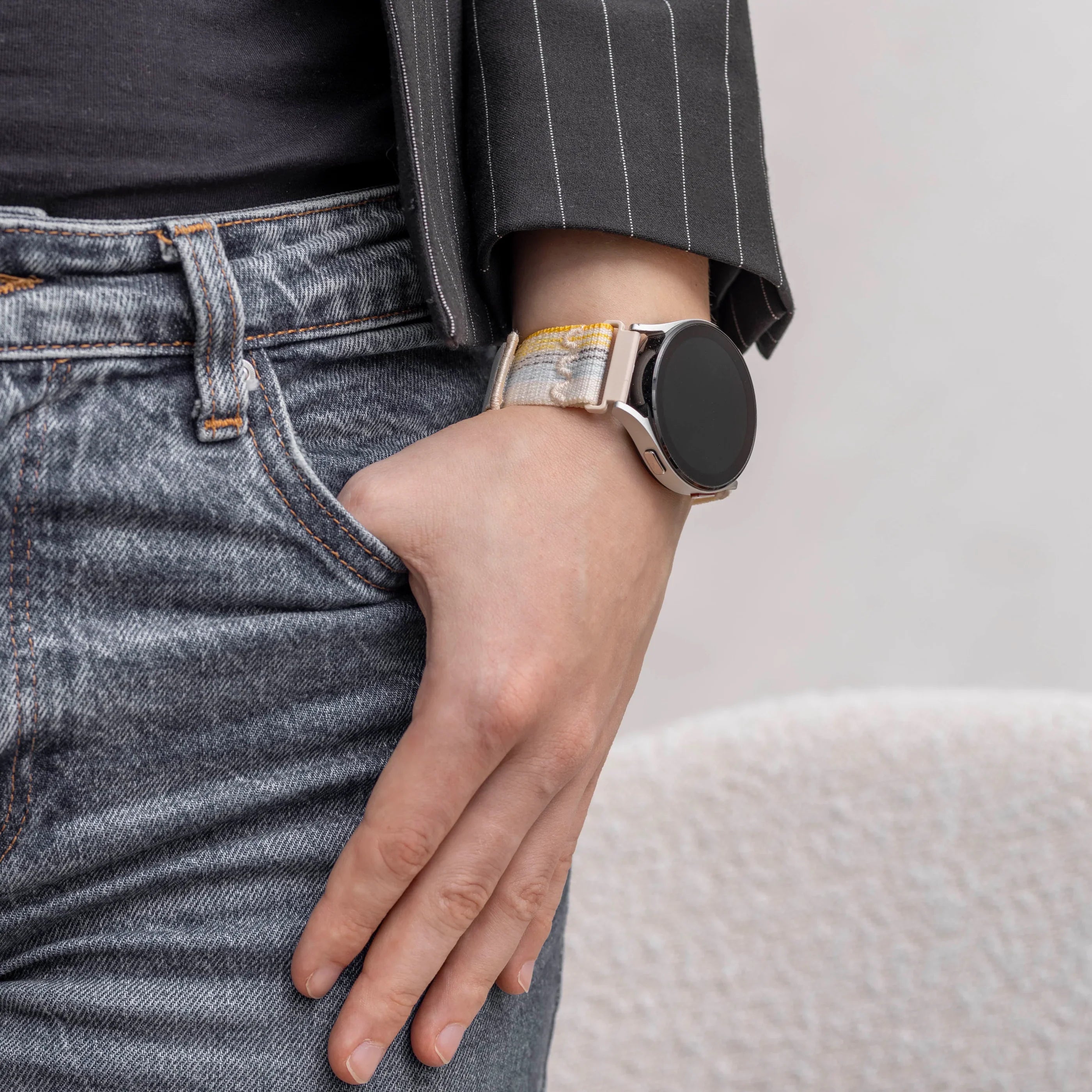 Bracelet nylon Garmin Approach S50 (mix lumière stellaire)