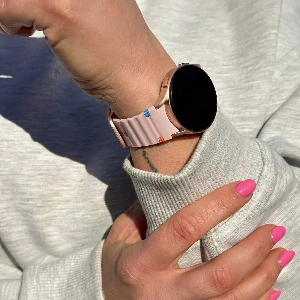 Bandz Bracelet Wave 'Easy Fit' Samsung Galaxy Watch 4 40mm (rose clair)