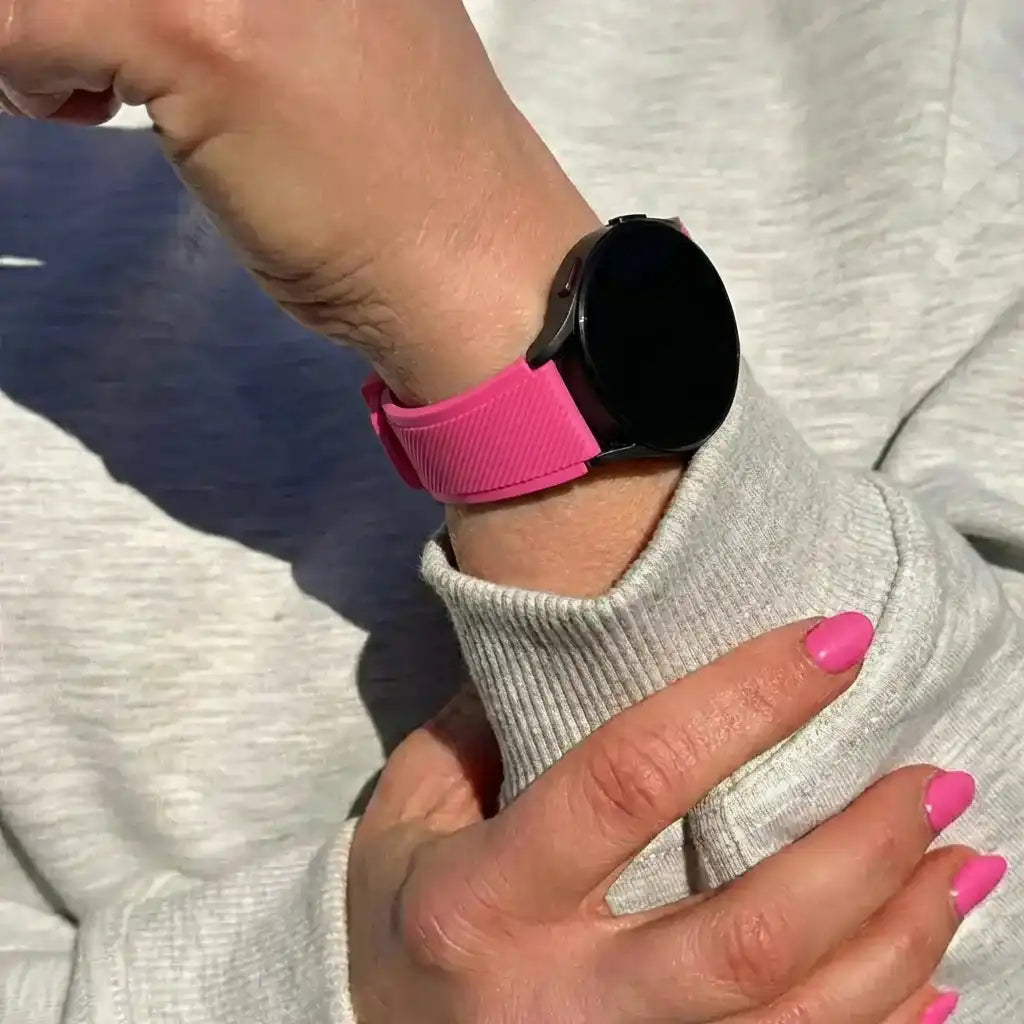 Bracelet silicone Amazfit GTS 3 (rose vif)
