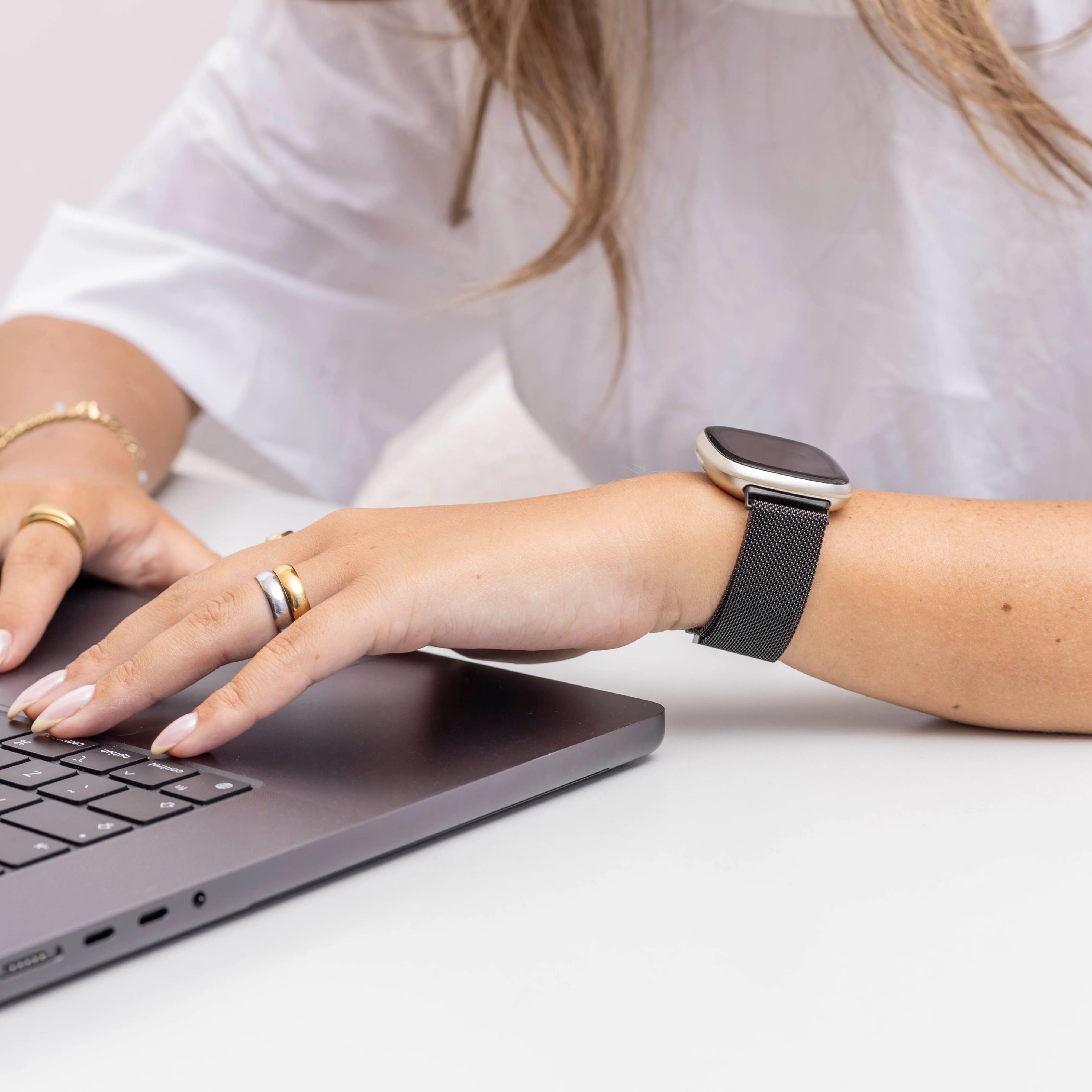 Bracelet Milanais Fitbit Versa 3 (noir)