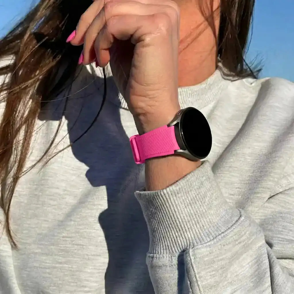 Bracelet silicone Samsung Galaxy Watch 4 40mm (rose vif)