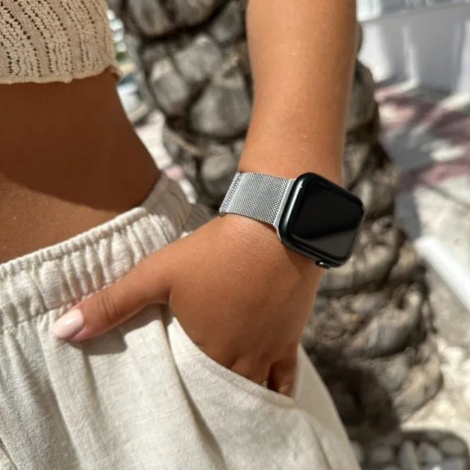 Bracelet milanais xoxo Wildhearts Apple Watch (argenté)