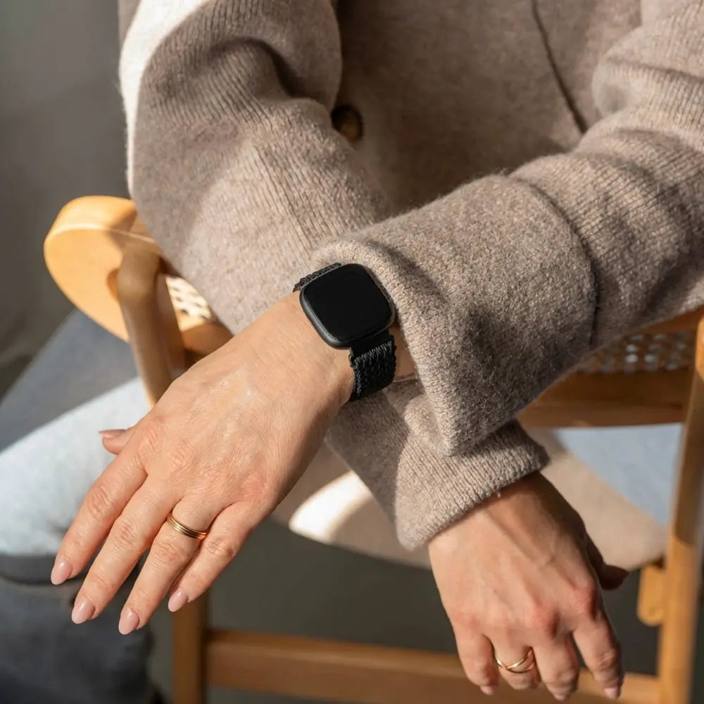 Fitbit Sense Braided Nylon Strap (Black)